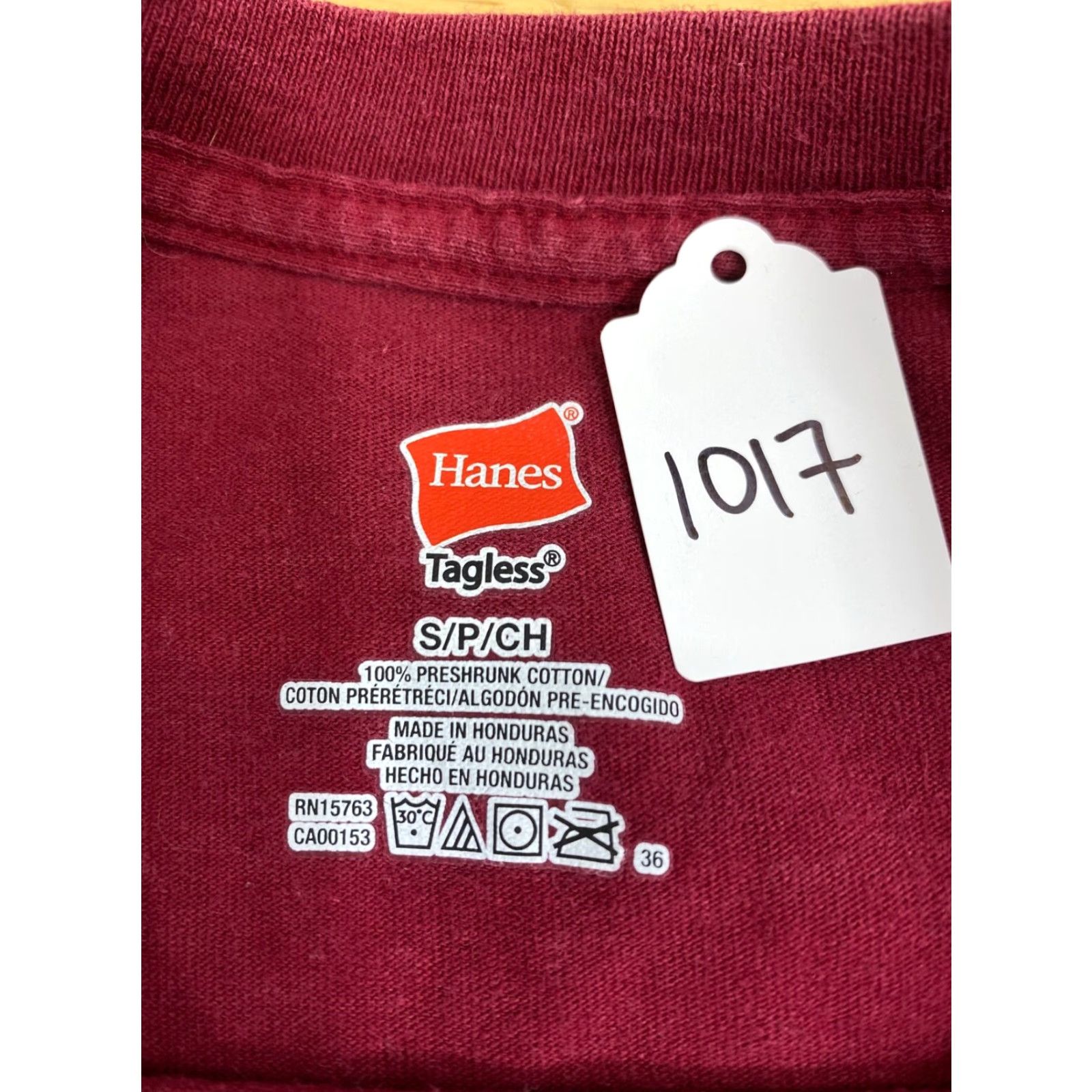 Hanes VINTAGE Hanes Burgundy Dia De Los Muertos T Shirt Men S Crew Neck Short Sleeve 1017 Size US S / EU 44-46 / 1 - 3 Thumbnail