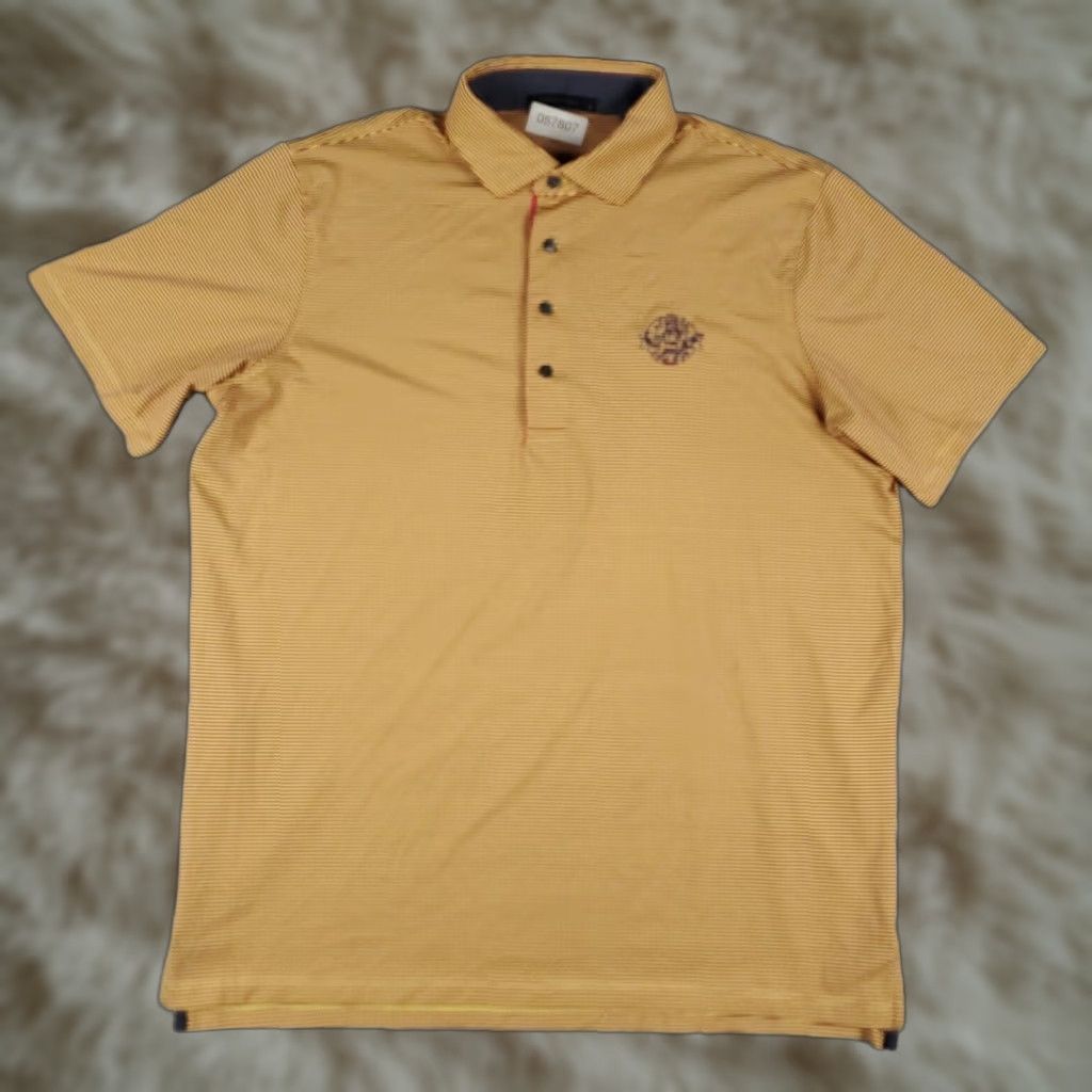 Vintage Greyson Polo Shirt Mens L Red Striped Logo Golf Short Sleeve Polo Size US L / EU 52-54 / 3 - 1 Thumbnail