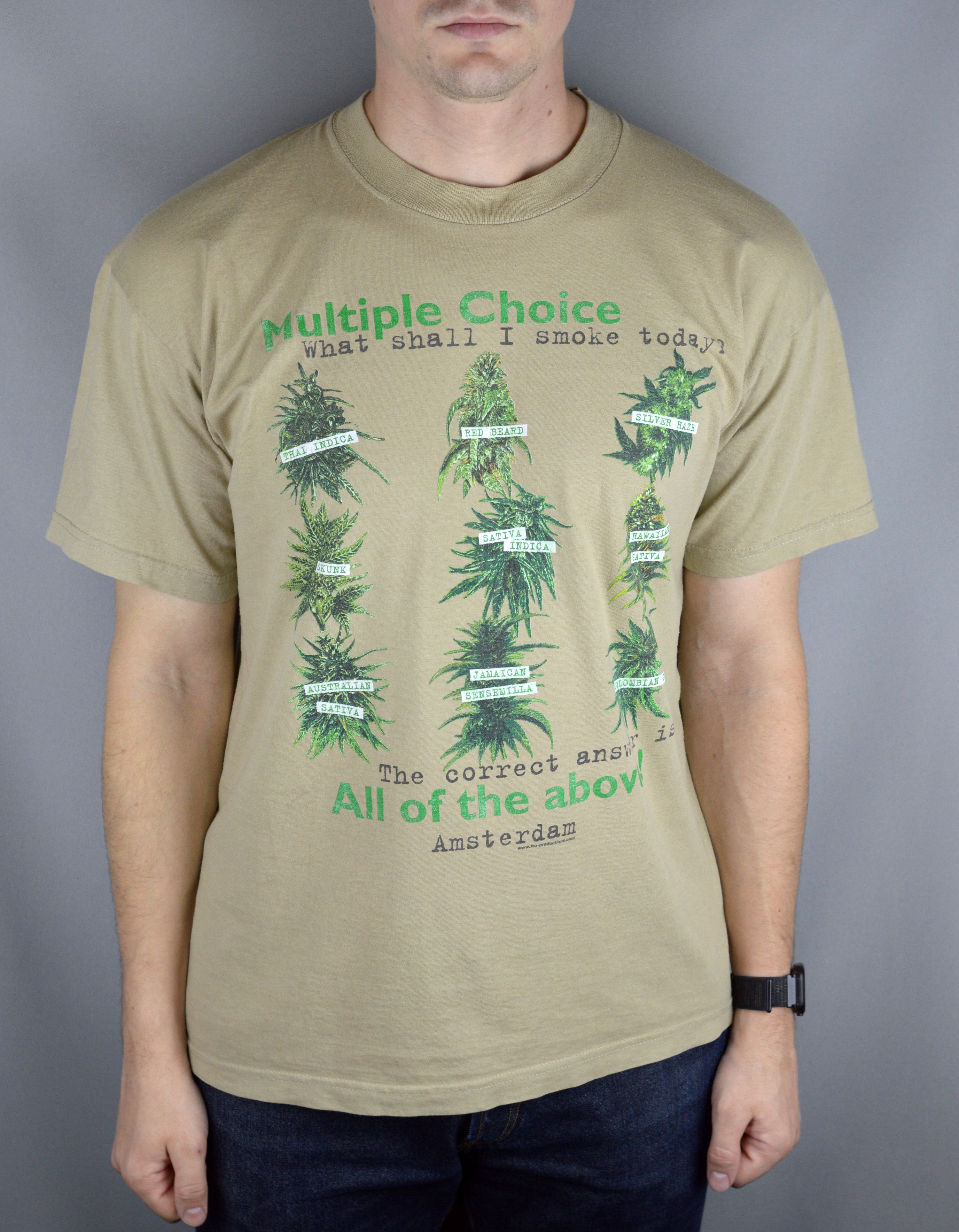 Vintage Vintage Weed Multiple Choice 00s t shirt Size US M / EU 48-50 / 2 - 1 Thumbnail