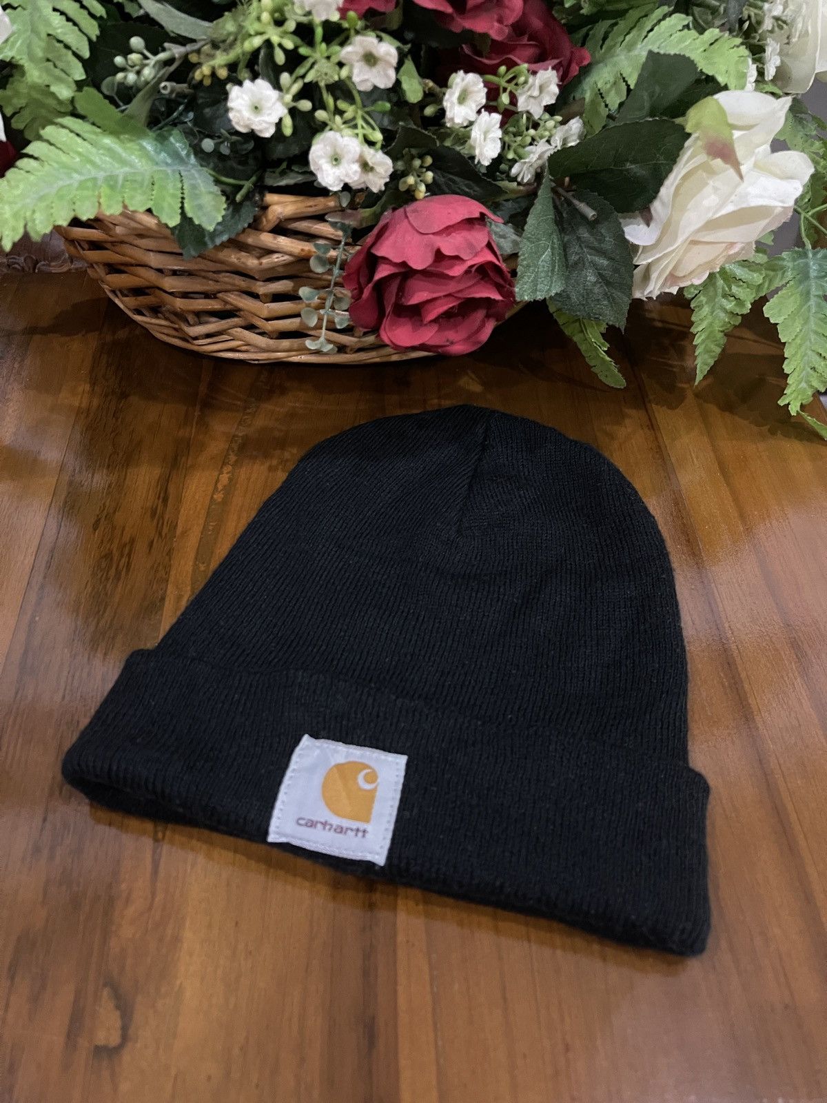 Carhartt Vintage Carhartt S08 Black Beanie Hats Size ONE SIZE - 1 Thumbnail