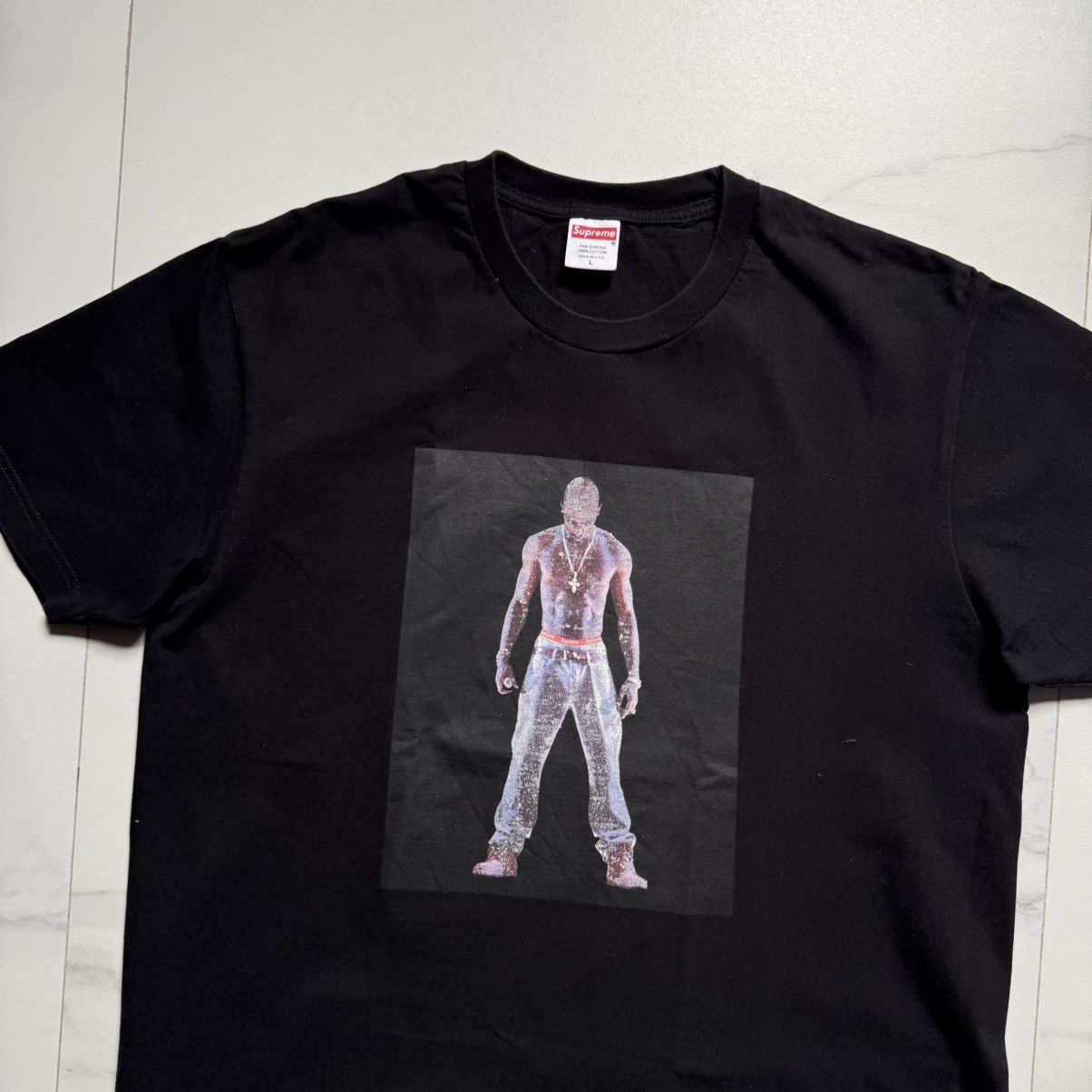 Supreme Supreme SS20 Tupac Hologram Black Tee Size US L / EU 52-54 / 3 - 4 Thumbnail