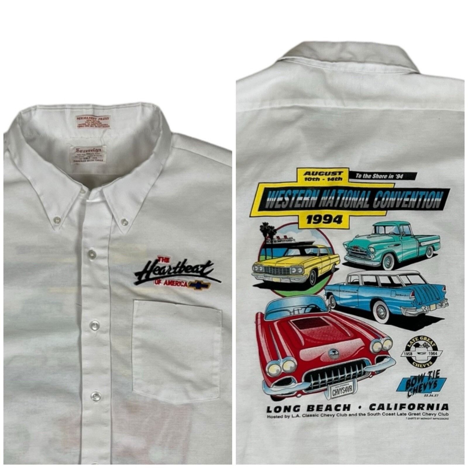 Other Vintage The Heartbeat Of America Shirt Long Beach Car Show 1 Size US XXL / EU 58 / 5 - 1 Thumbnail
