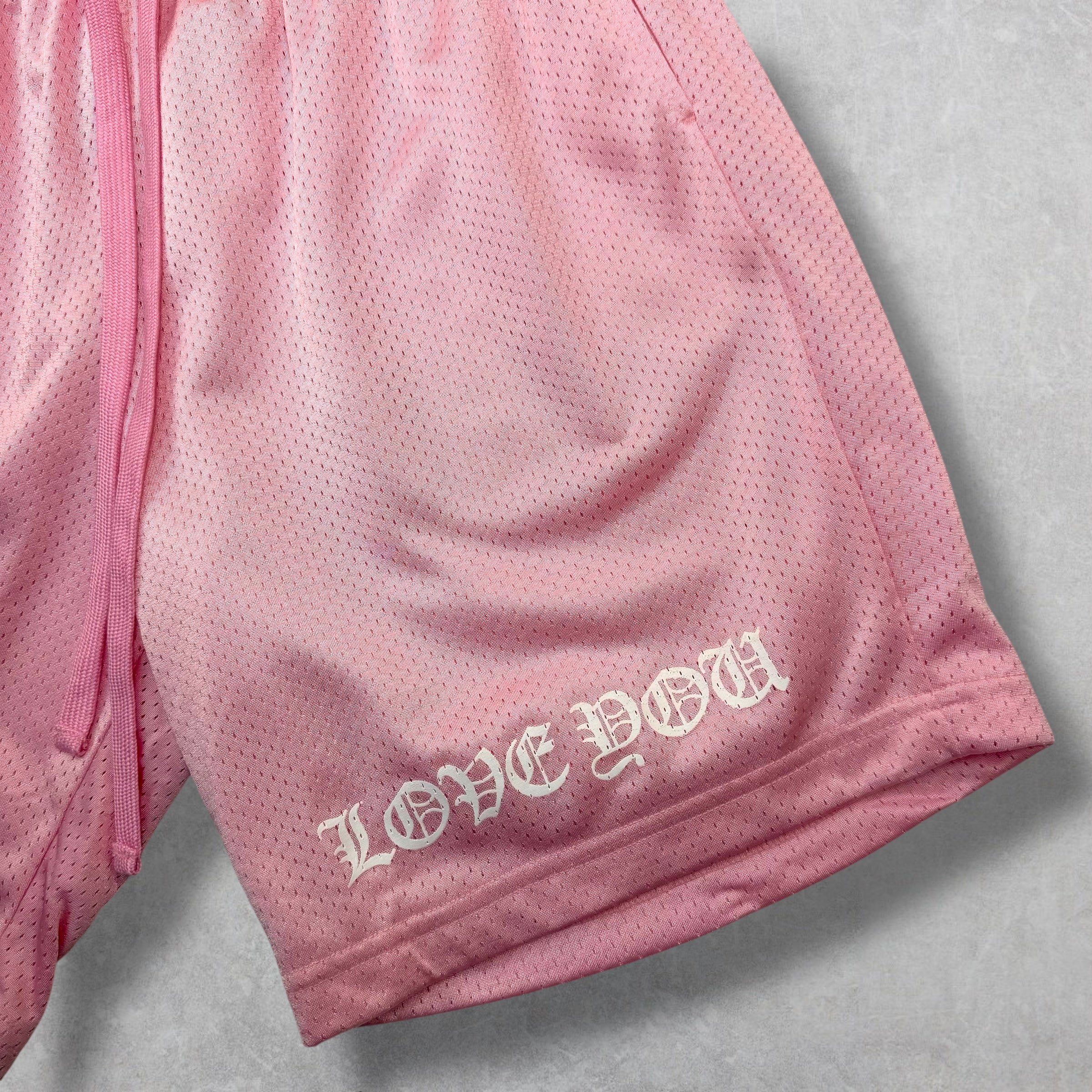 Chrome Hearts Chrome Hearts "Love You" Pink Mesh Shorts M Size US 34 / EU 50 - 3 Thumbnail