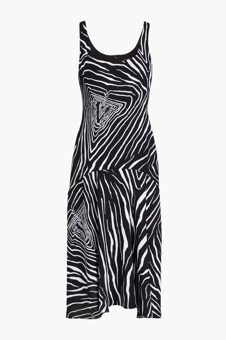 Versace o1y0226 Midi Dress in Black/White Size M / US 6-8 / IT 42-44 - 1 Thumbnail