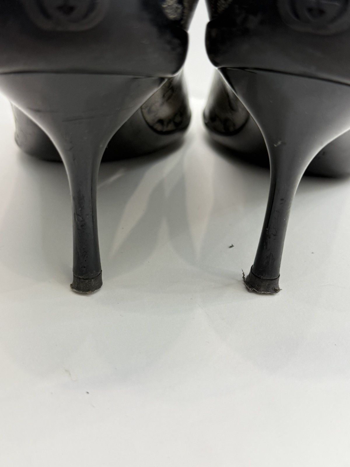 Gucci Gucci Monogram Gray Heels Size US 7.5 / IT 37.5 - 13 Thumbnail