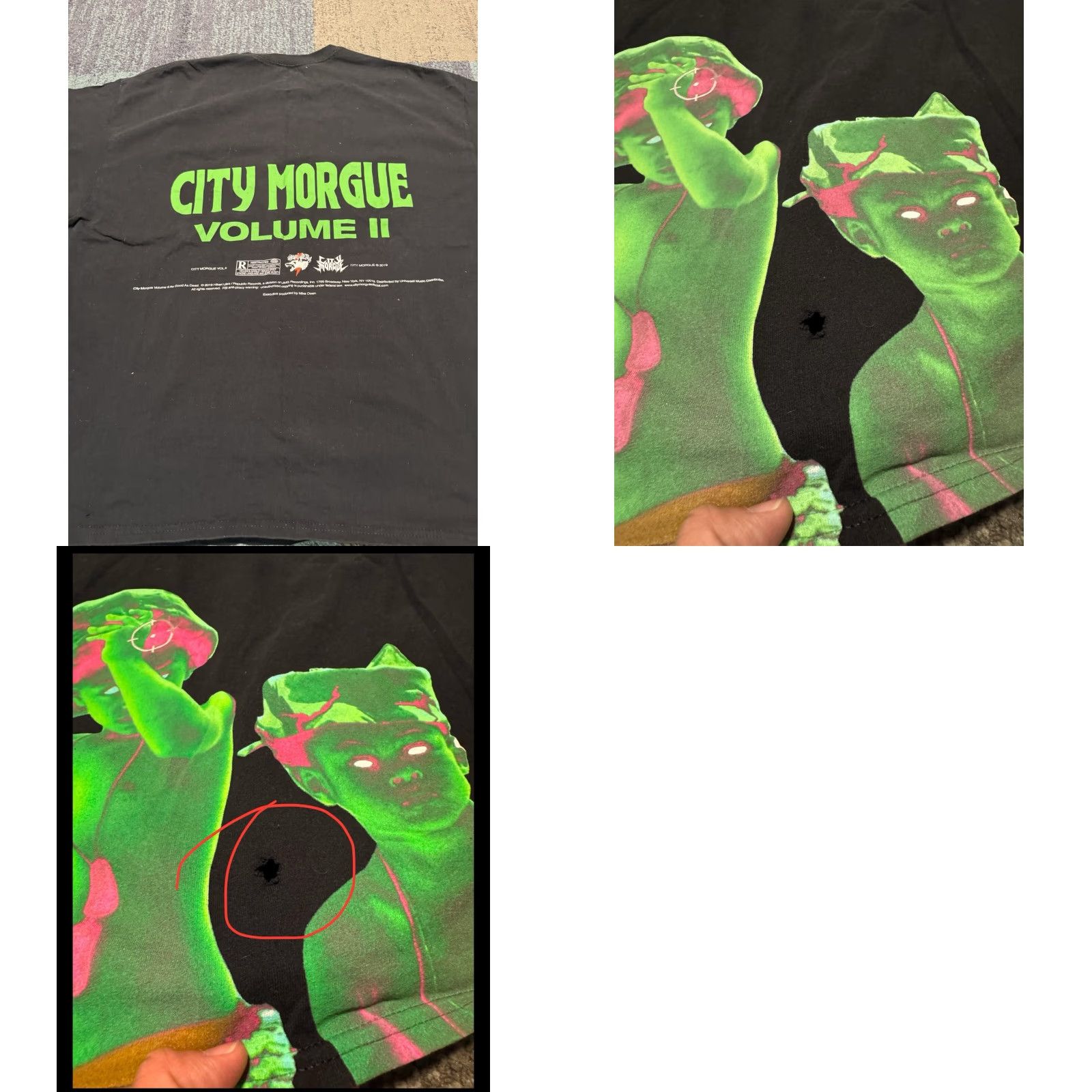 Vintage City Morgue Hoodie Unisex Adults XXL Red Cotton Blend Fleece Embroidered Logo Pullover Long Sleeve Athletic Sports 2XL Size US XXL / EU 58 / 5 - 9 Thumbnail