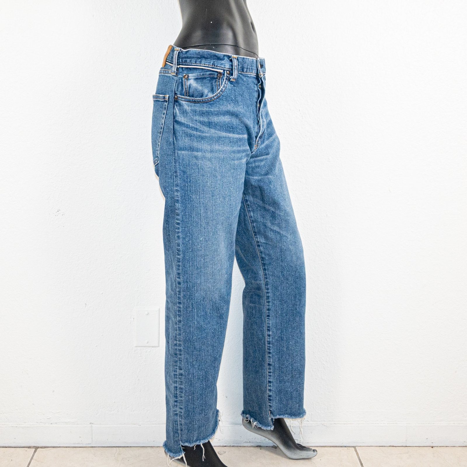 MOUSSY MOUSSY Vintage Harris Straight Denim Jeans fray Step Hem Size 31" - 10 Thumbnail