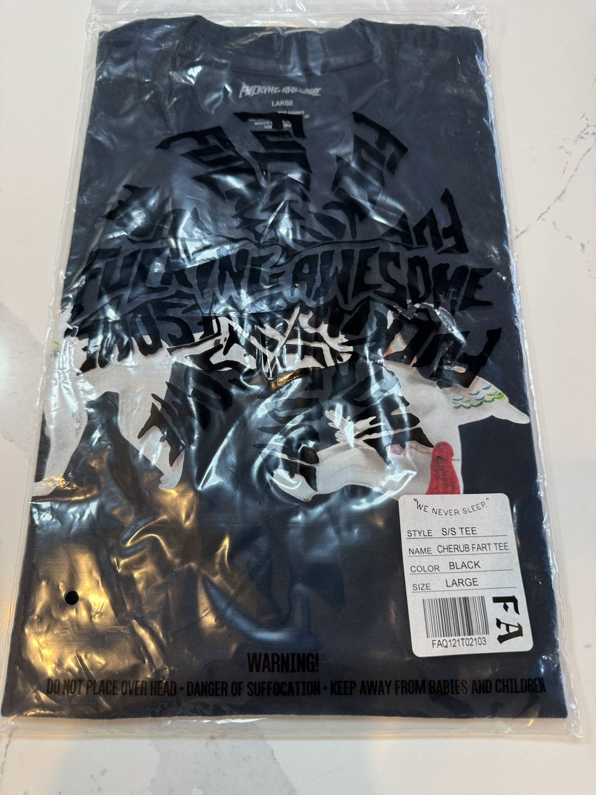 Fucking Awesome Fucking Awesome Cherub Fart T-Shirt Black Large Deadstock Size US L / EU 52-54 / 3 - 1 Thumbnail