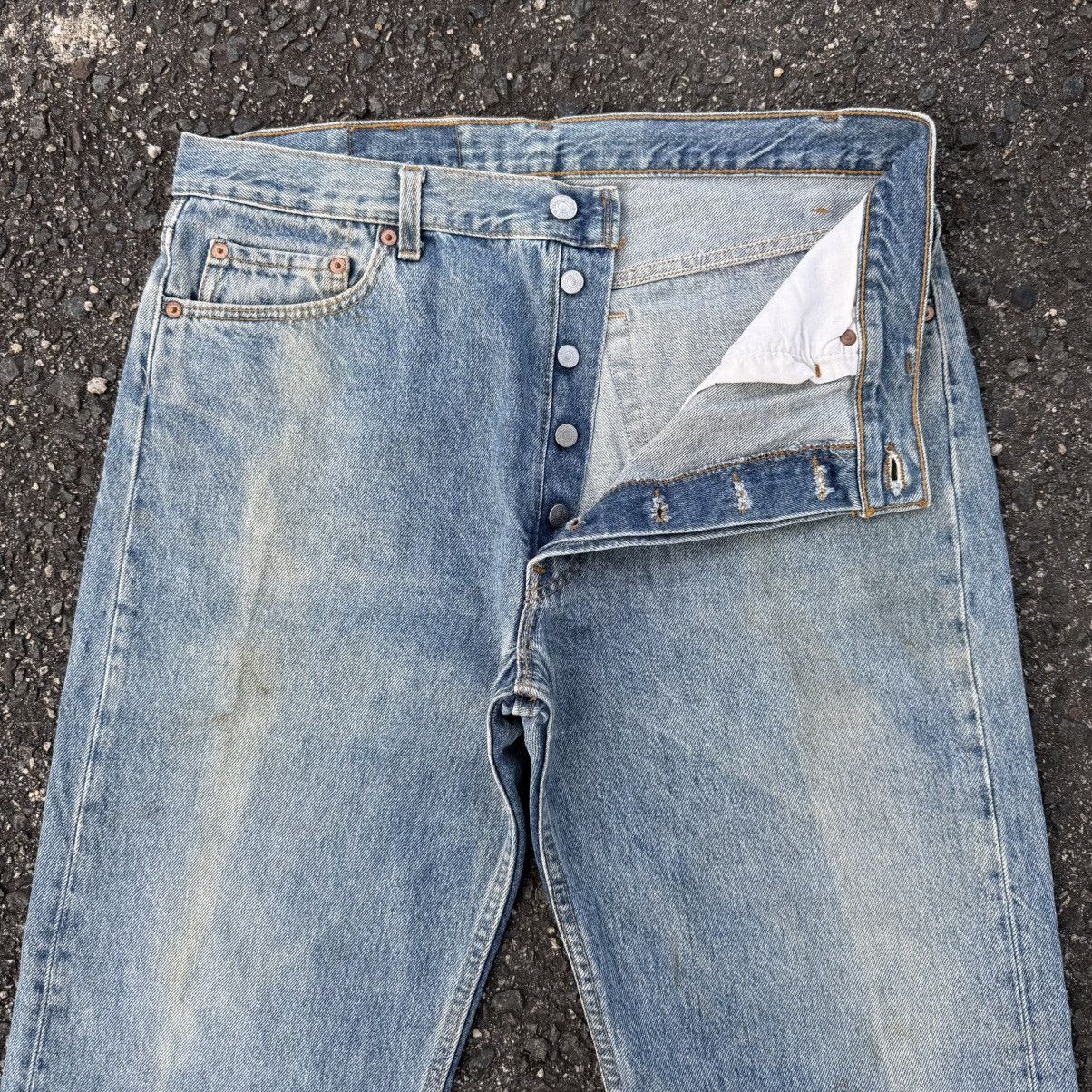 Levi's Vintage Clothing W35 VINTAGE LEVI'S 501 USA 91' FADED DENIM JEAN PANTS Size US 35 - 12 Thumbnail