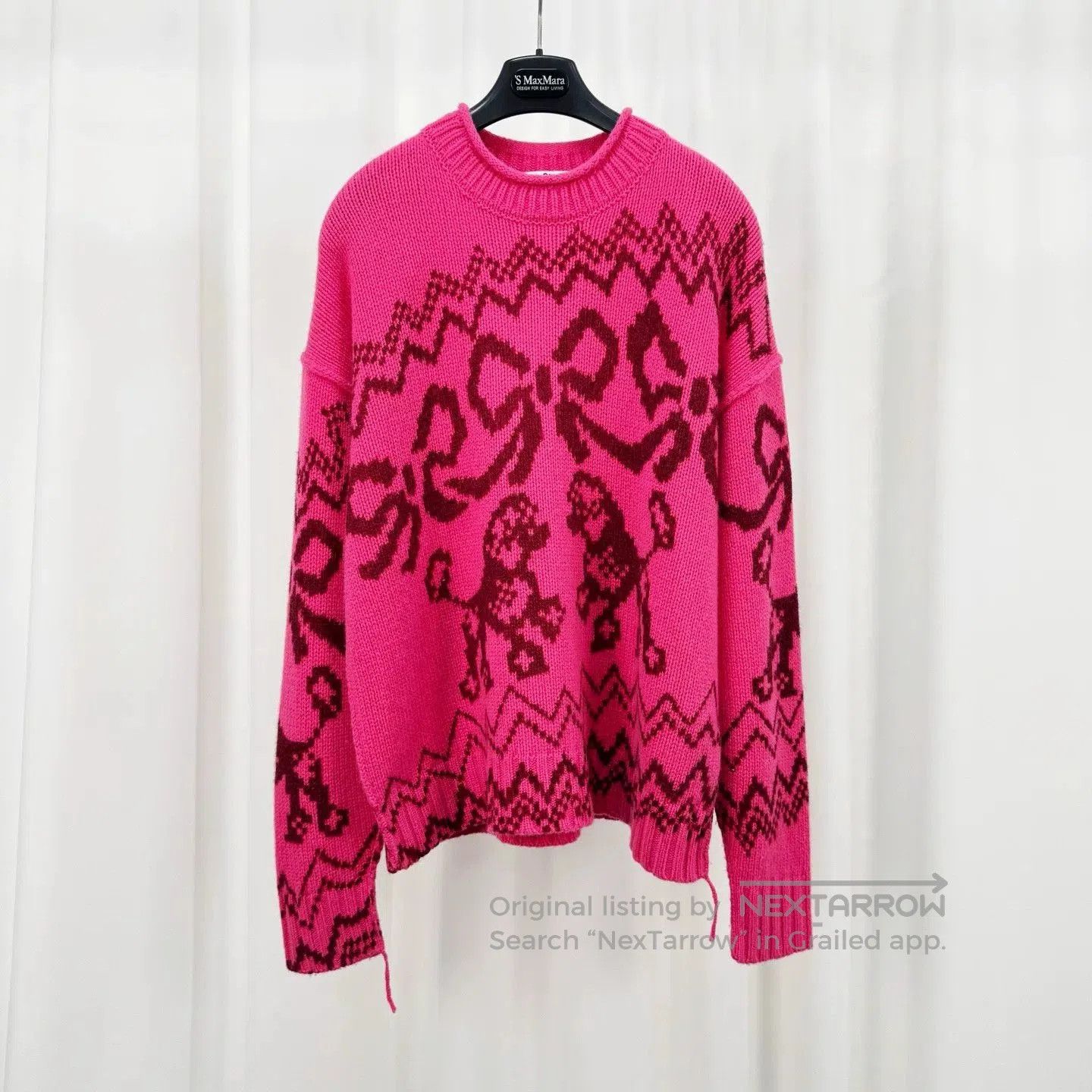 Acne Studios Acne Studios Pink Knitted Sweater with Embroidery. Size S / US 4 / IT 40 - 1 Thumbnail