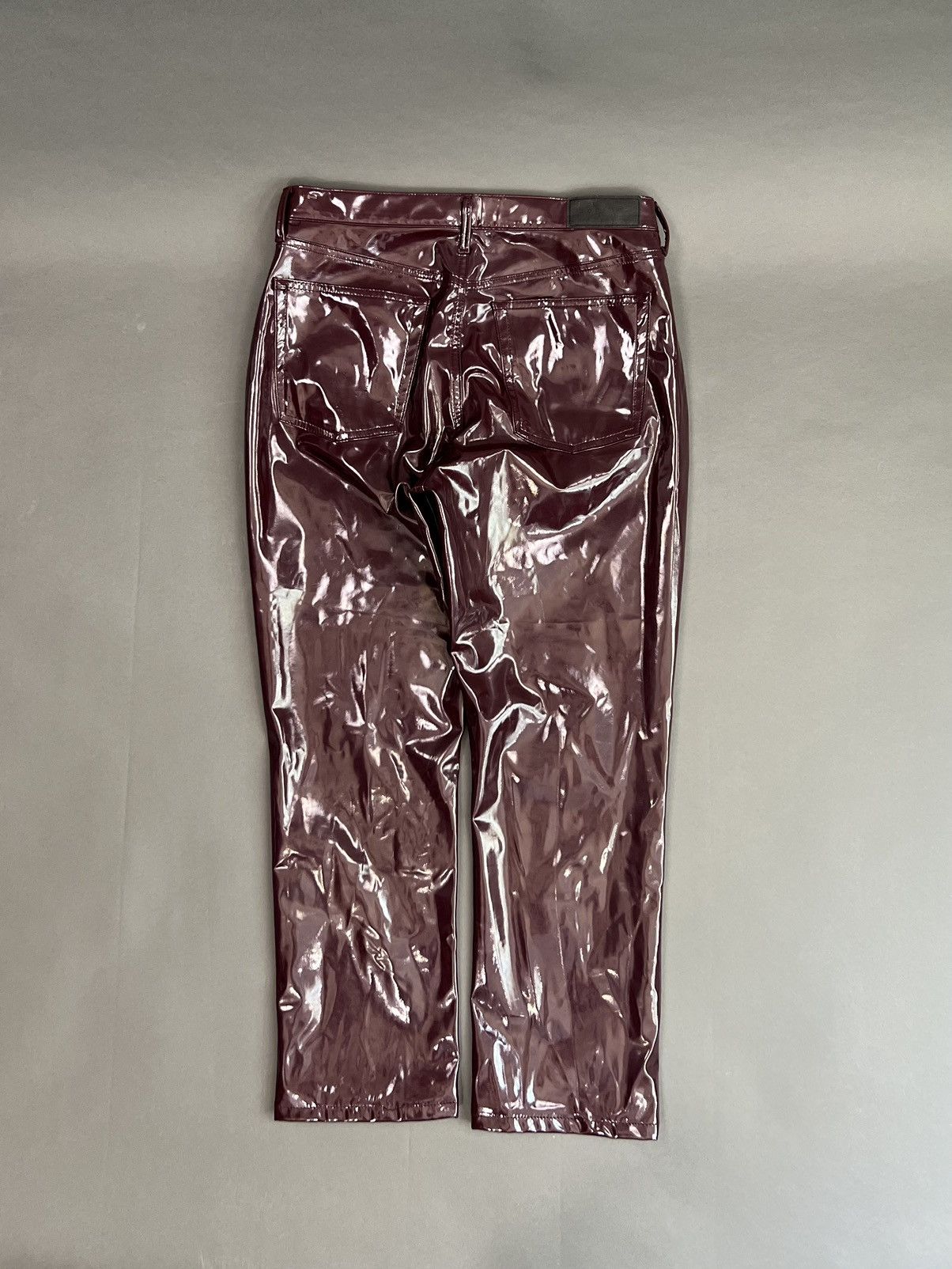 Other MAROON GLOSS POLYURETHANE PU PANTS 🍷 Size 32" / US 10 / IT 46 - 2 Thumbnail