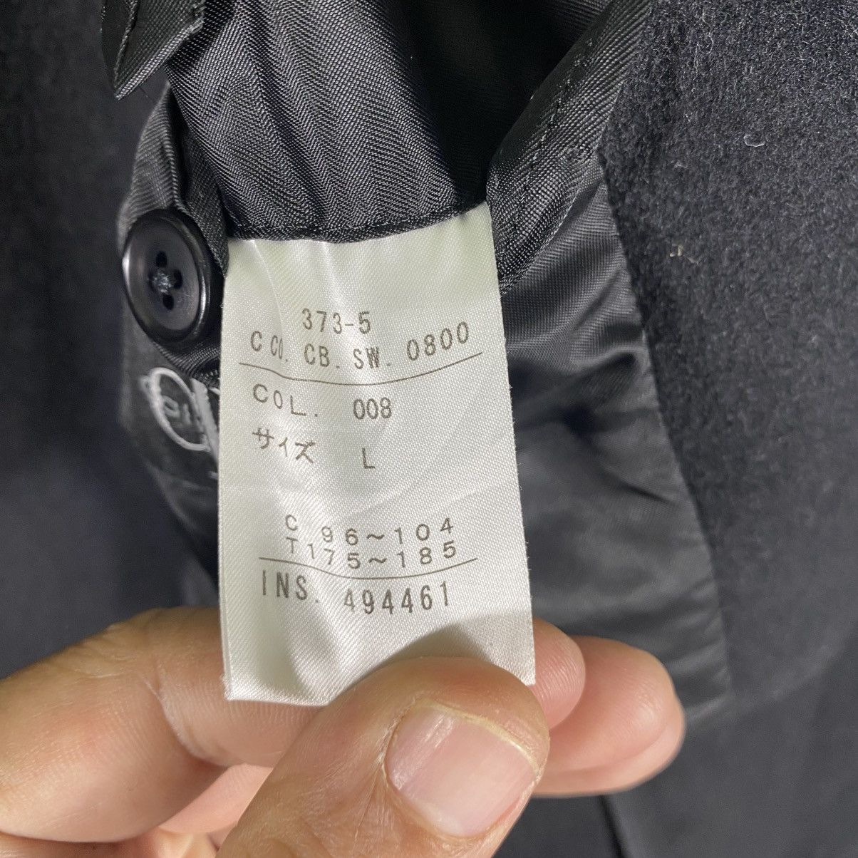 Calvin Klein Calvin Klein Wool Button Jacket L Size Black Colour Size US L / EU 52-54 / 3 - 7 Thumbnail