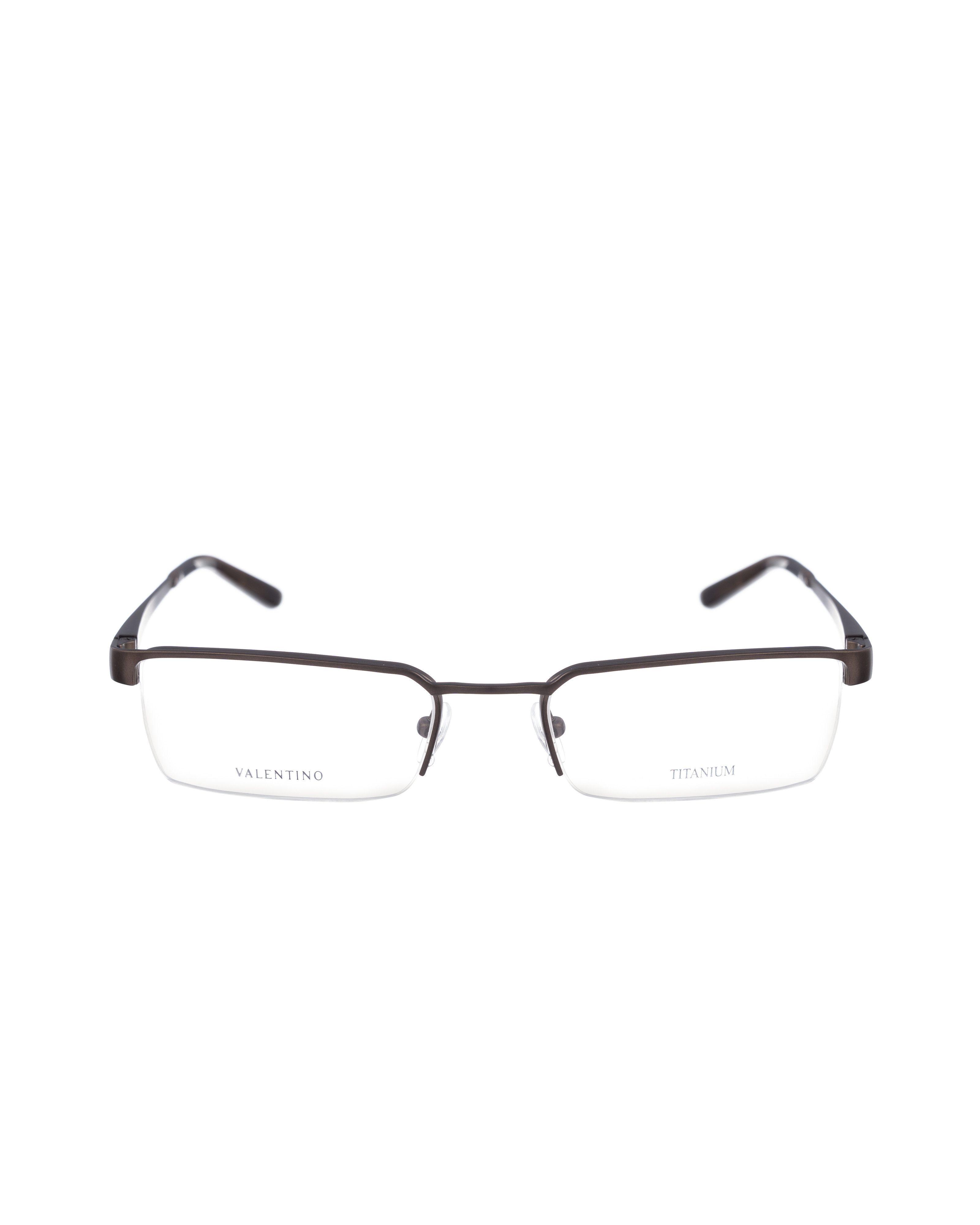 Valentino Valentino 90s Titanium Half Rim Brown Matte Metallic Glasses Size ONE SIZE - 2 Thumbnail