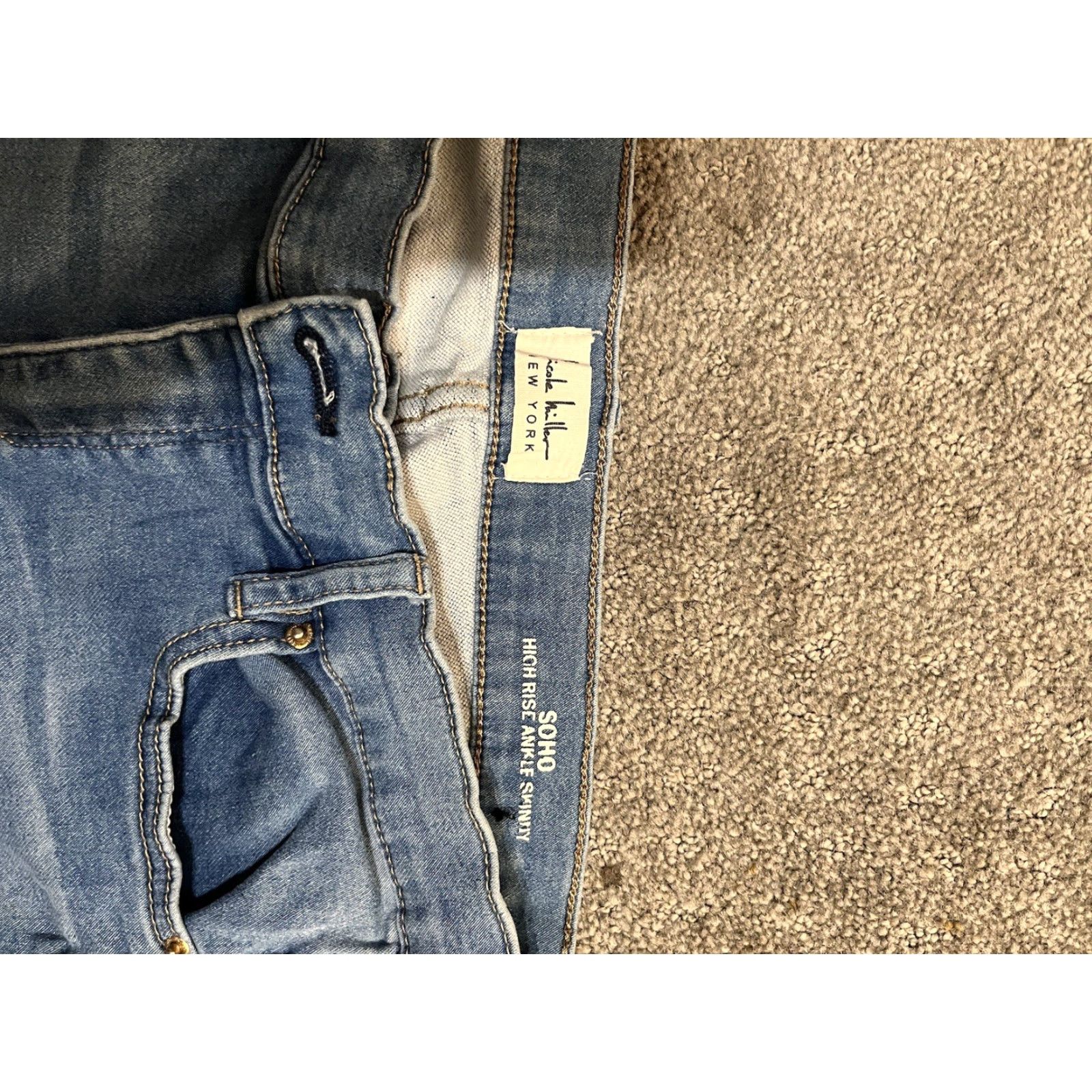 Nicole Miller Nicole Miller New York Jeans Womens 12 Blue Denim SOHO High Rise Ankle Skinny Size 34" / US 12 / IT 48 - 5 Thumbnail