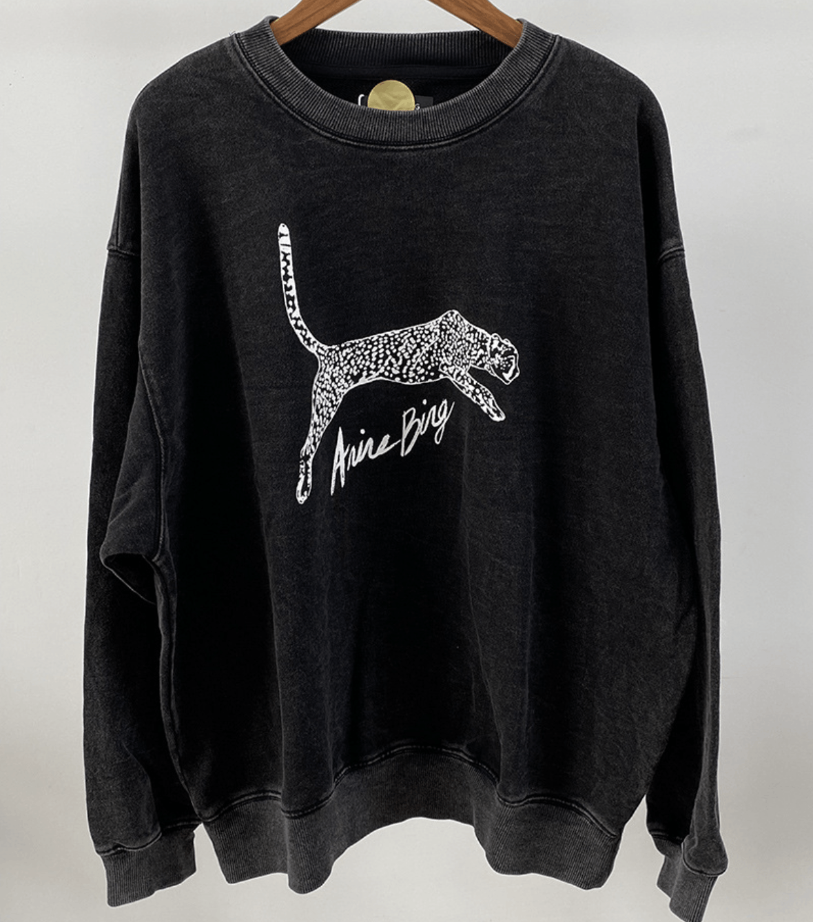 Anine Bing Spencer Spotted Leopard Sweatshirt
