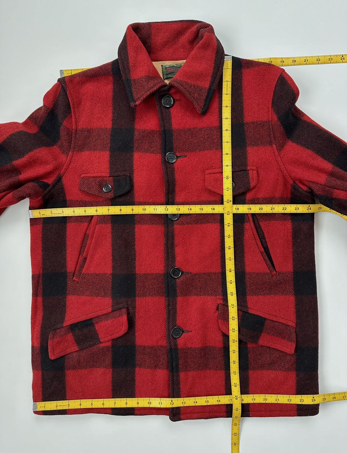 Chippewa 50s Chippewa Mackinaw Red Plaid Wool Hunting Jackets Size US L / EU 52-54 / 3 - 13 Thumbnail