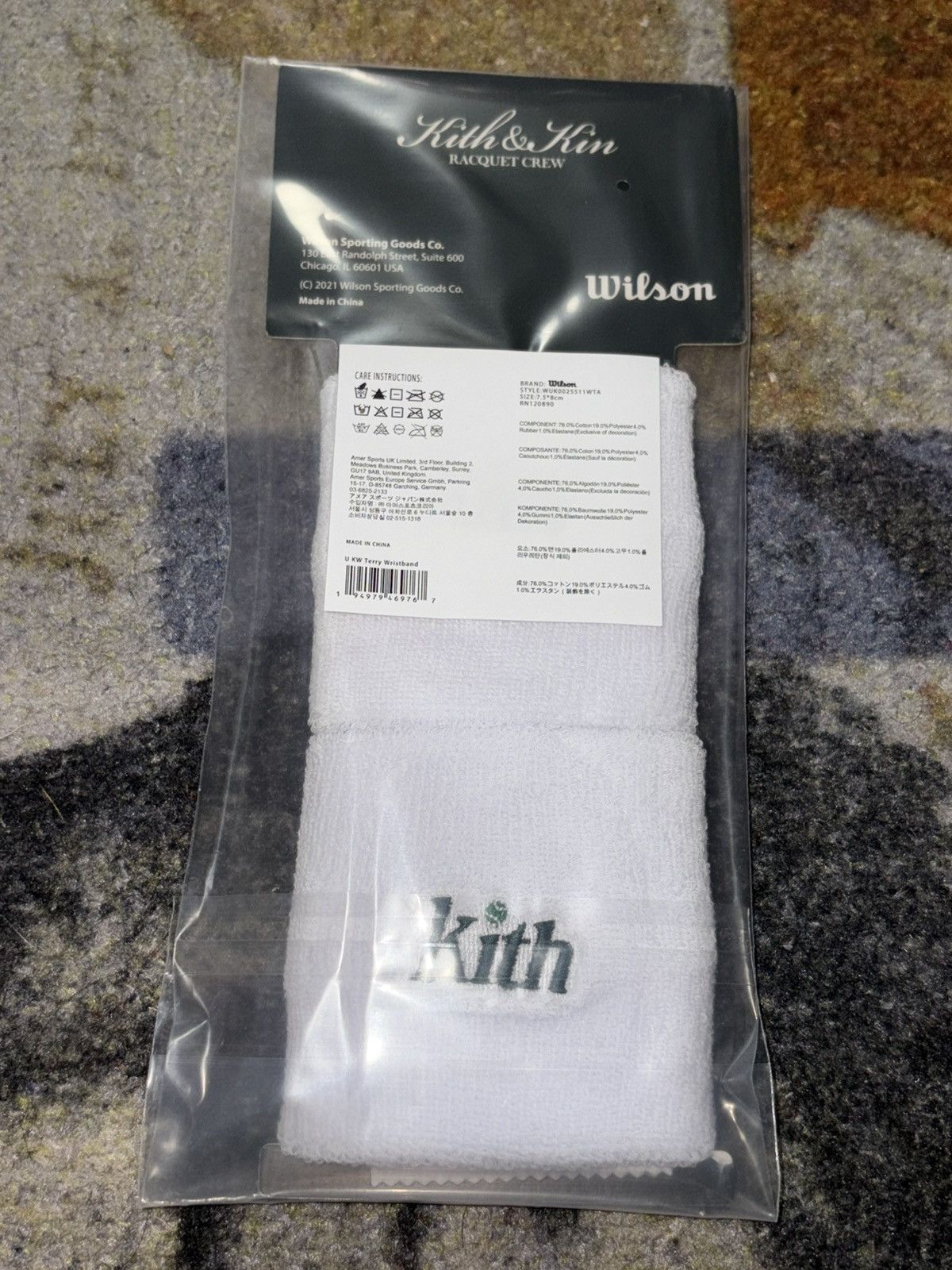 Kith × Ronnie Fieg × Wilson Kith x Wilson Sweatband White Size ONE SIZE - 2 Thumbnail