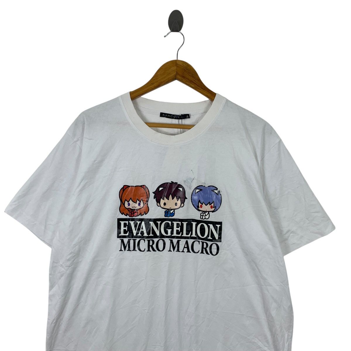 Vintage EVANGELION MICRO MACRO Neon Genesis Tee Shirt Top Size XL / US 12-14 / IT 48-50 - 2 Thumbnail