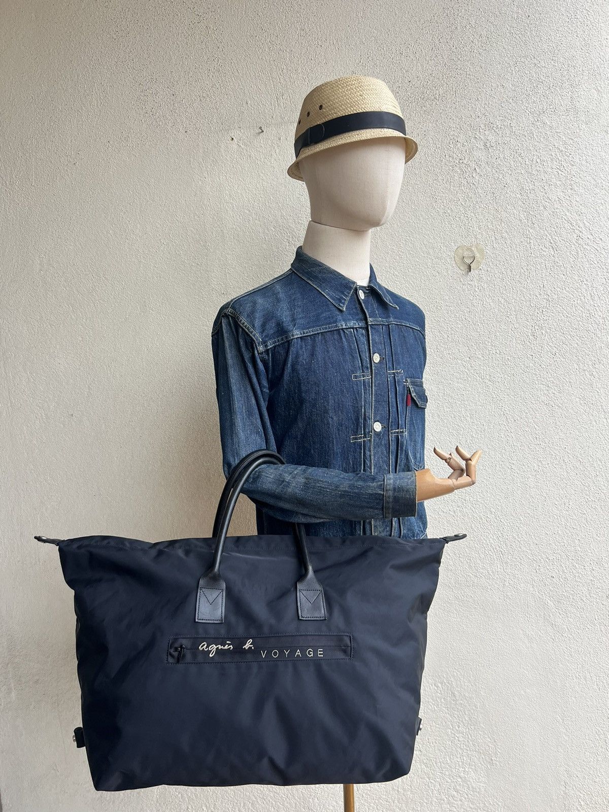agnes b. Vintage Agnes B. Voyage Big Tote Bag Size ONE SIZE - 3 Thumbnail