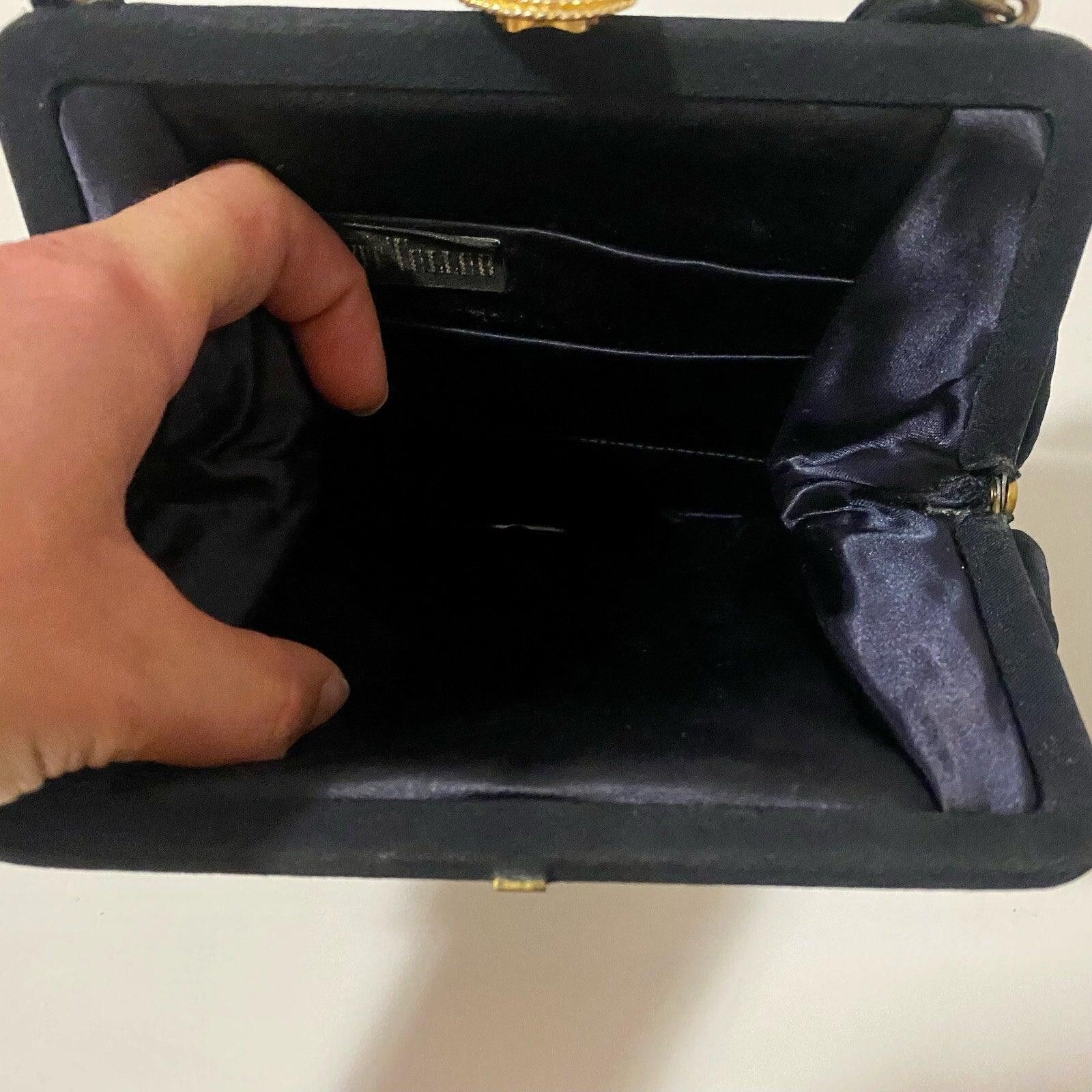 Iron Maiden Bonwit Teller Magid Vintage Black Evening Purse & Coin Bag Size ONE SIZE - 10 Thumbnail