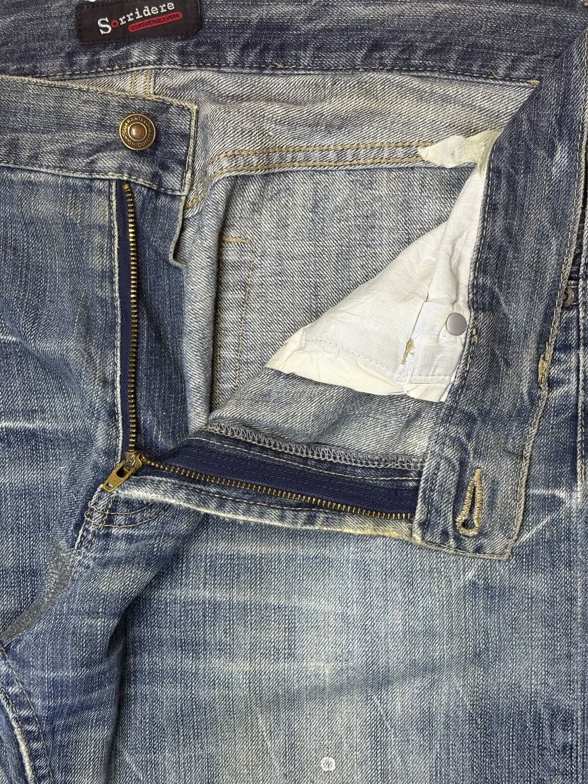 Yoshiyuki Konishi Vintage Japanese Brand Studded Mud Wash Painted Loose Jeans Size US 36 / EU 52 - 9 Thumbnail