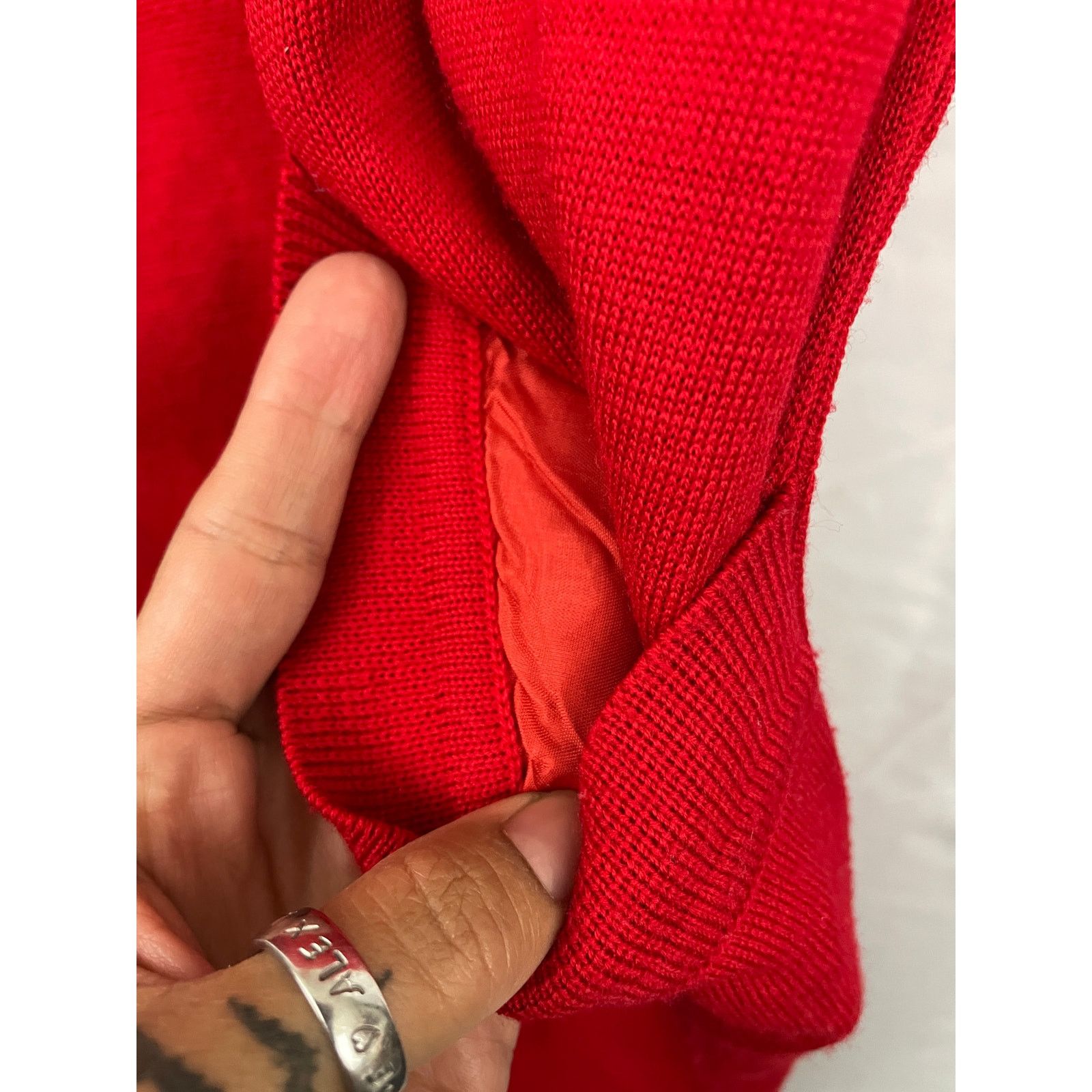 Saks Fifth Avenue VTG Saks Fifth Avenue Red Wool Blend Dress Women's Sz 10 Size L / US 10 / IT 46 - 6 Thumbnail