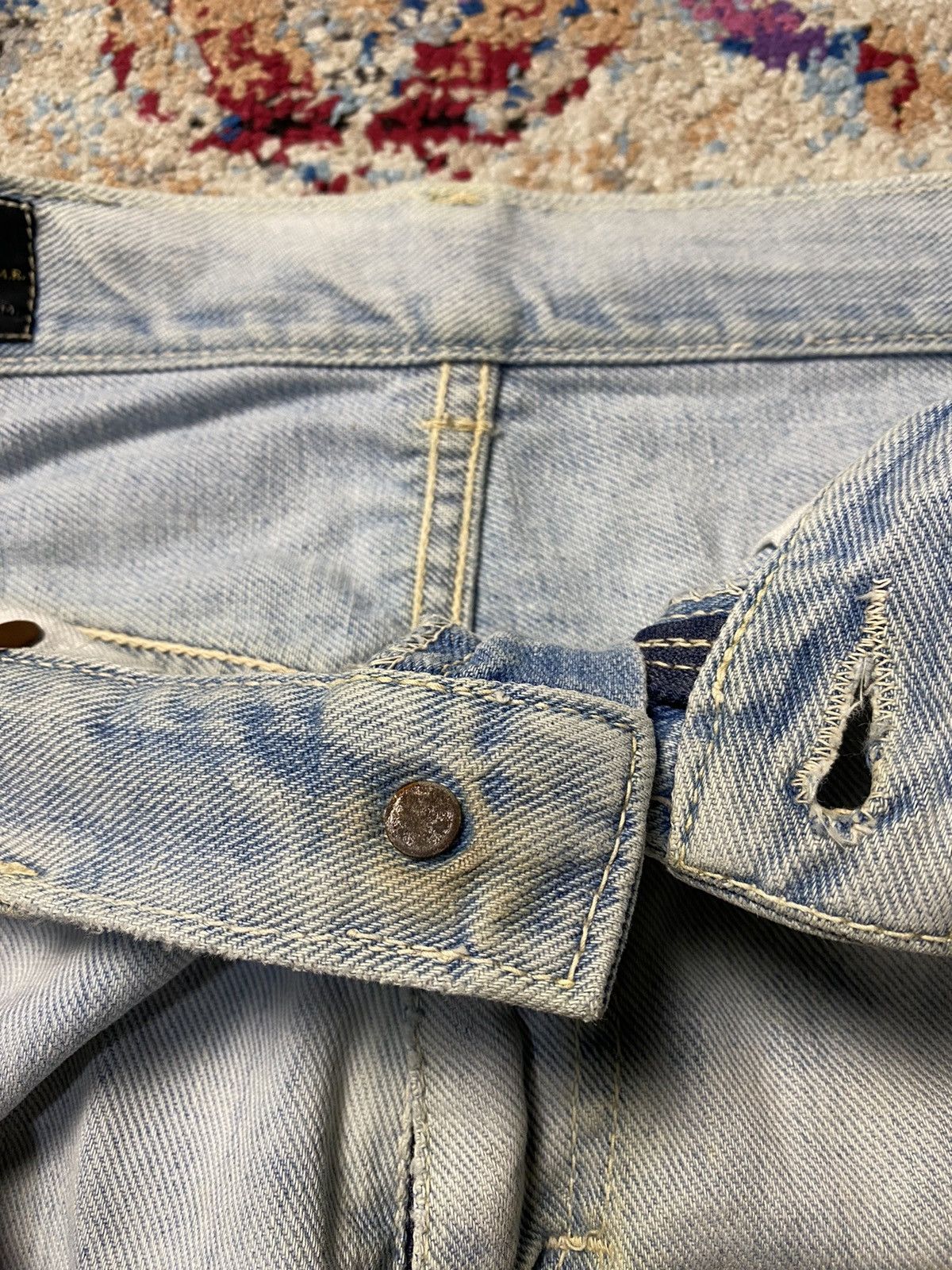 Lee × Vintage Vintage Lee MR Slim Straight Rindem Was Jeans W28 Size US 28 / EU 44 - 11 Thumbnail