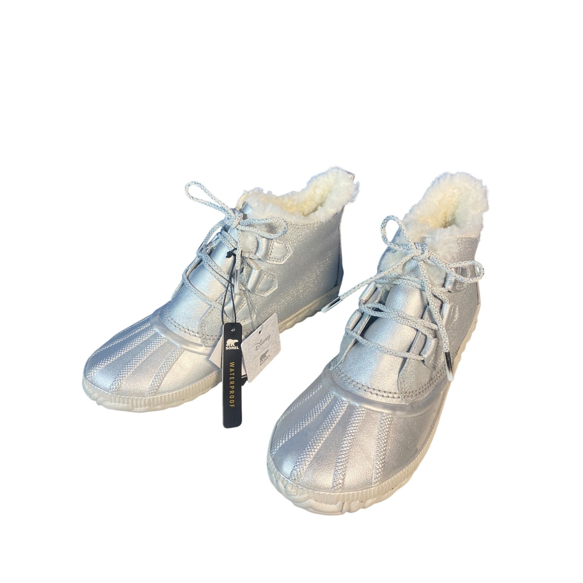 SOREL NEW Sorel Disney Frozen Snow Boots W's 10 Silver Faux Shearl Size US 10 / IT 40 - 5 Thumbnail