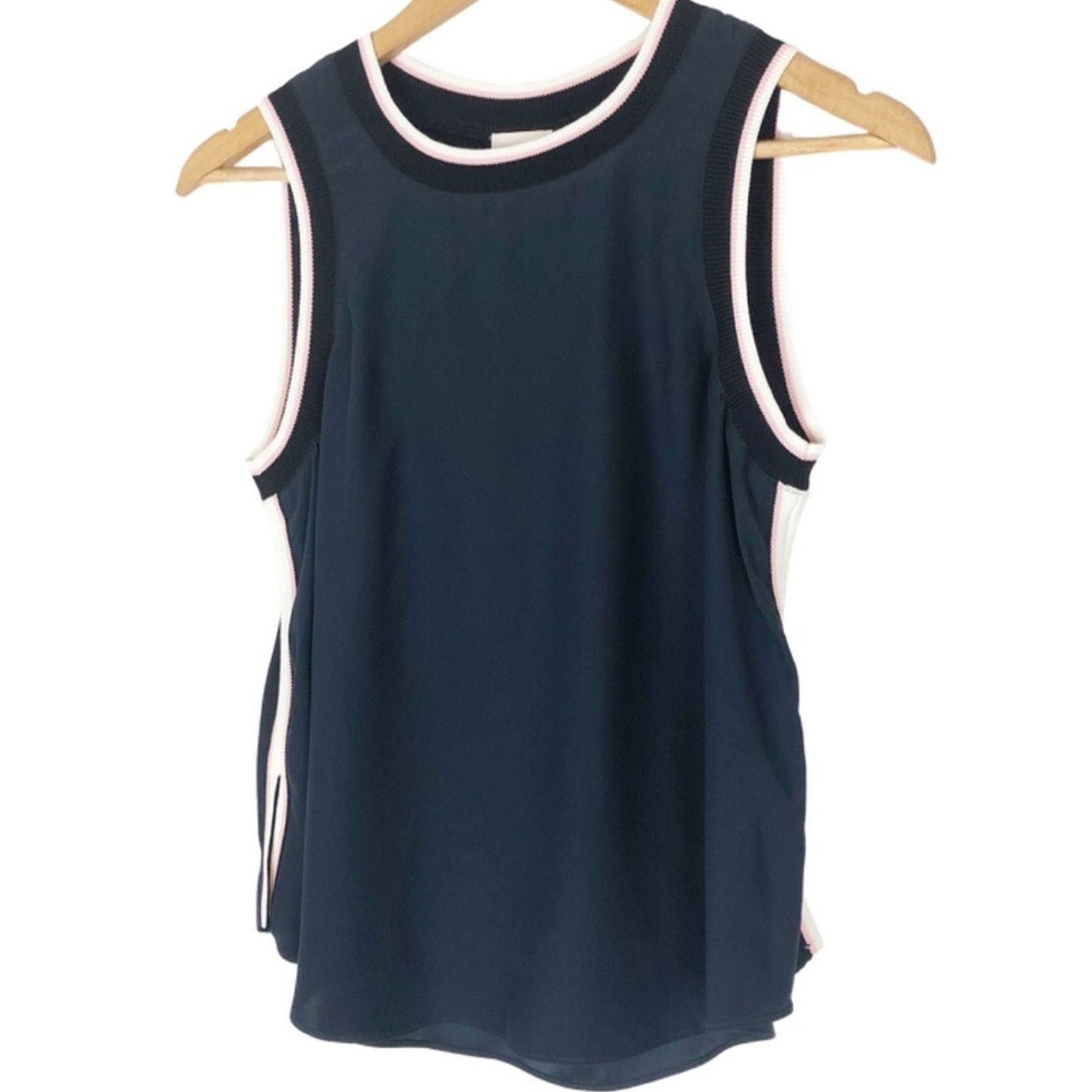 Cinq a Sept New with tags Cinq A Sept Women’s Nicola Striped-Trim Tank Size XS / US 0-2 / IT 36-38 - 6 Thumbnail