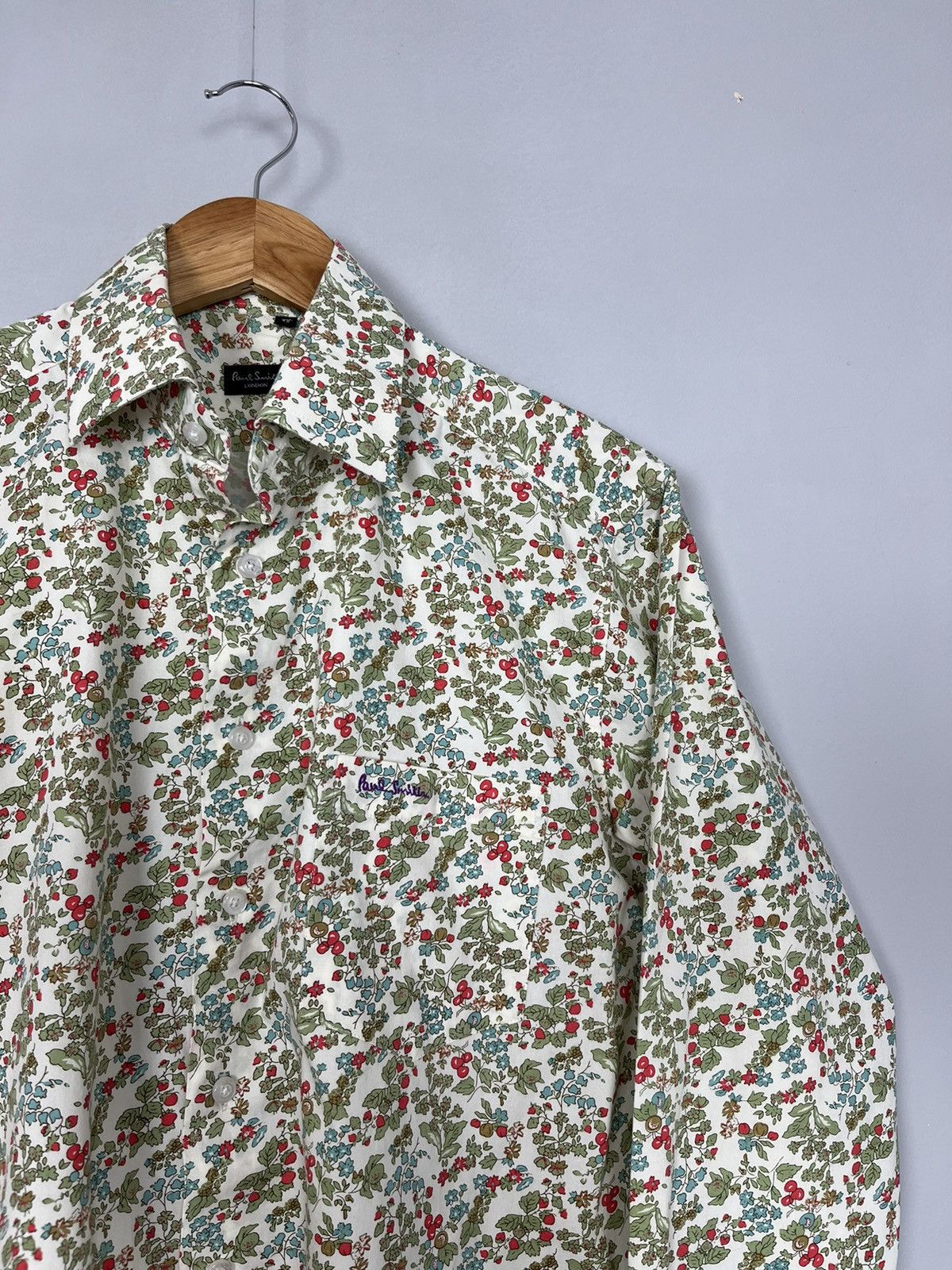 Paul Smith × Vintage Paul Smith London Vintage Floral Cotton Long Sleeve Shirt Size US L / EU 52-54 / 3 - 3 Thumbnail
