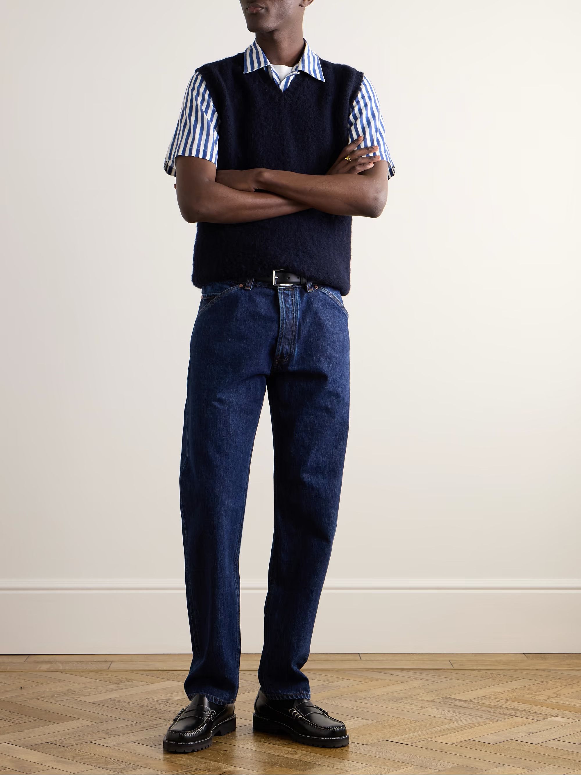 Drake's Stone Wash 14.2oz Japanese Selvedge Denim Five-Pocket Jeans Size US 32 / EU 48 - 10 Thumbnail