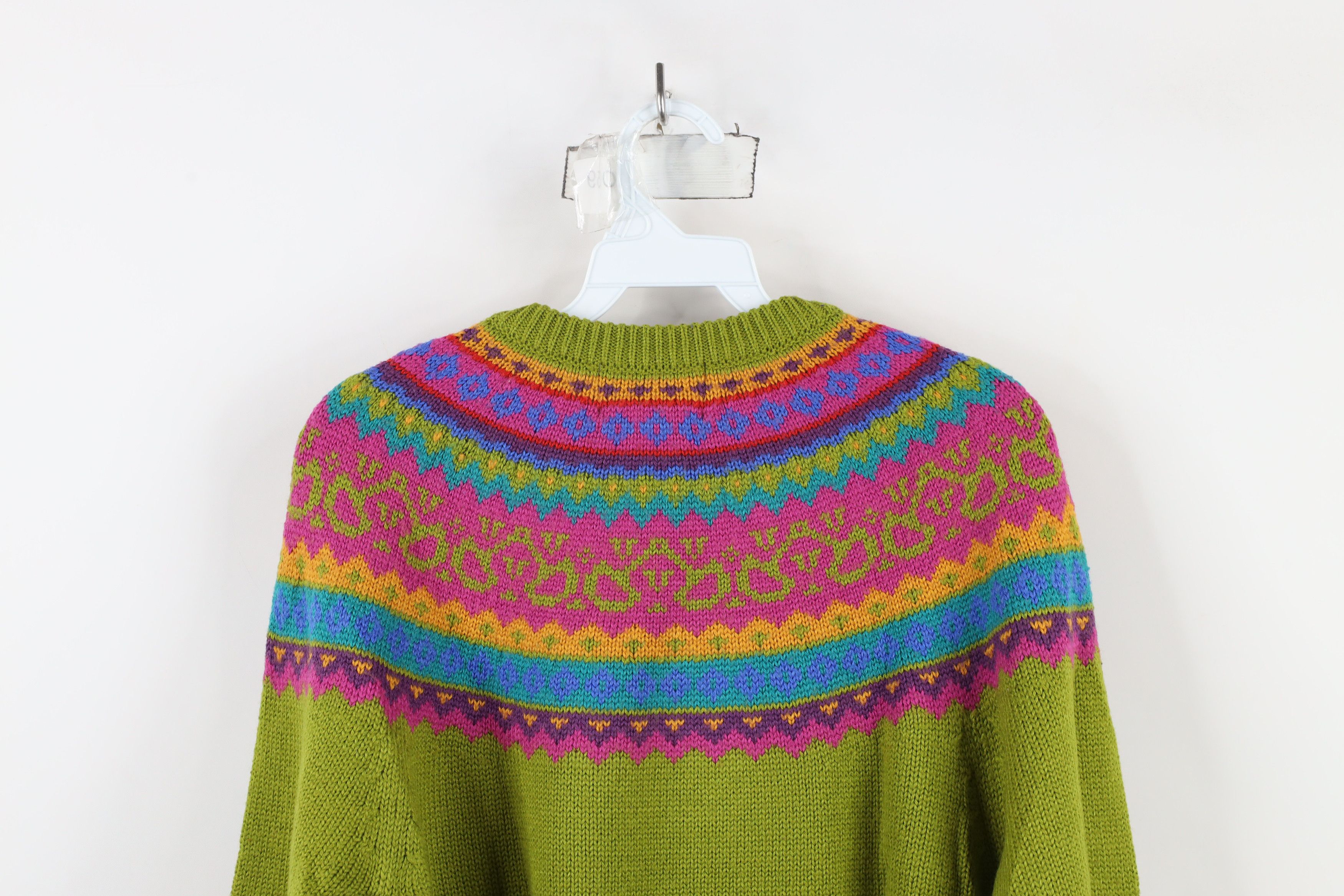 Vintage Vintage 90s Streetwear Blend Knit Rainbow Fair Isle Sweater Size S / US 4 / IT 40 - 9 Thumbnail