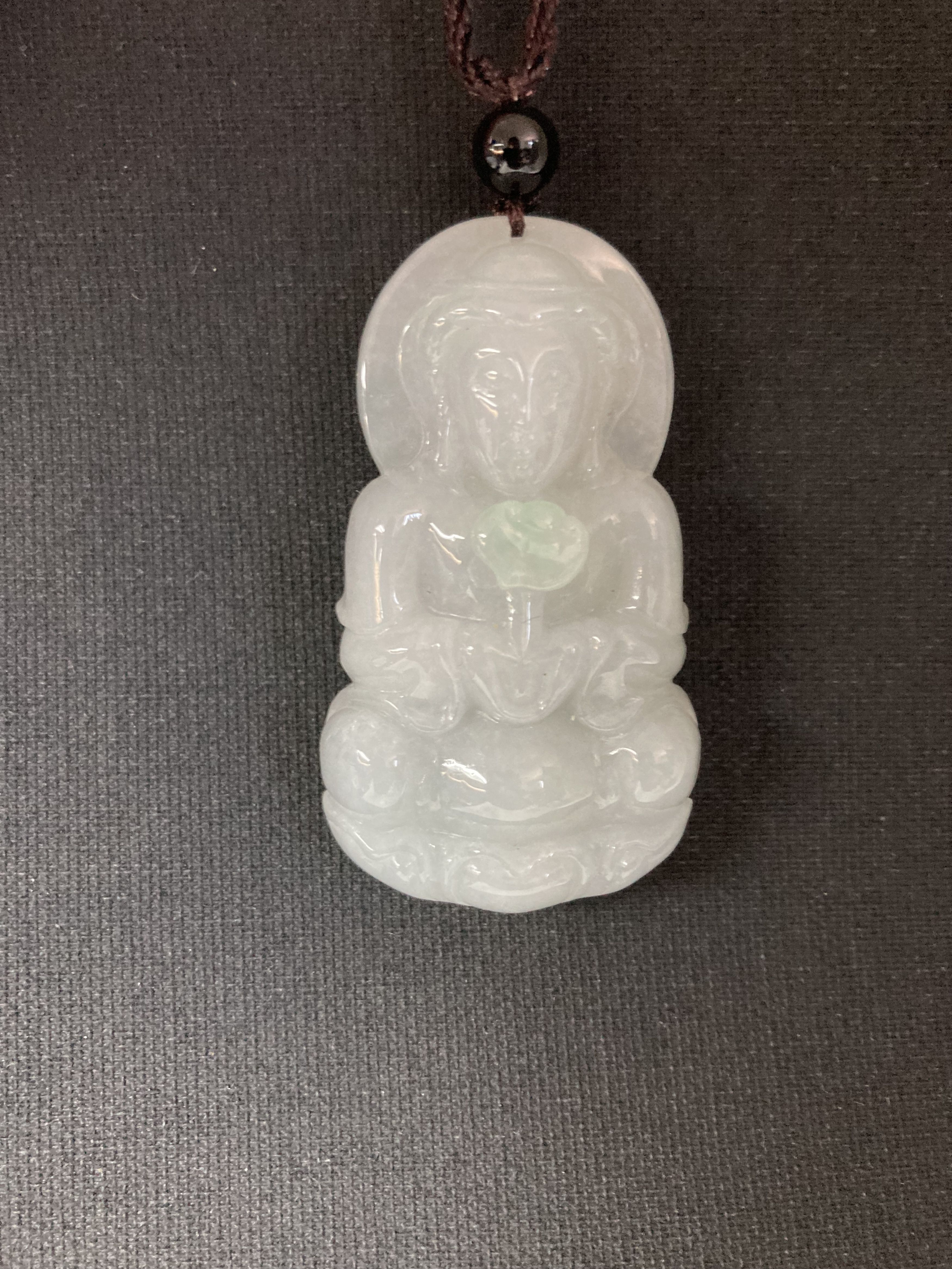 Other 60003 Certified Jadeite jade Green Guanyin kwan Yin Pendant Size ONE SIZE - 5 Thumbnail