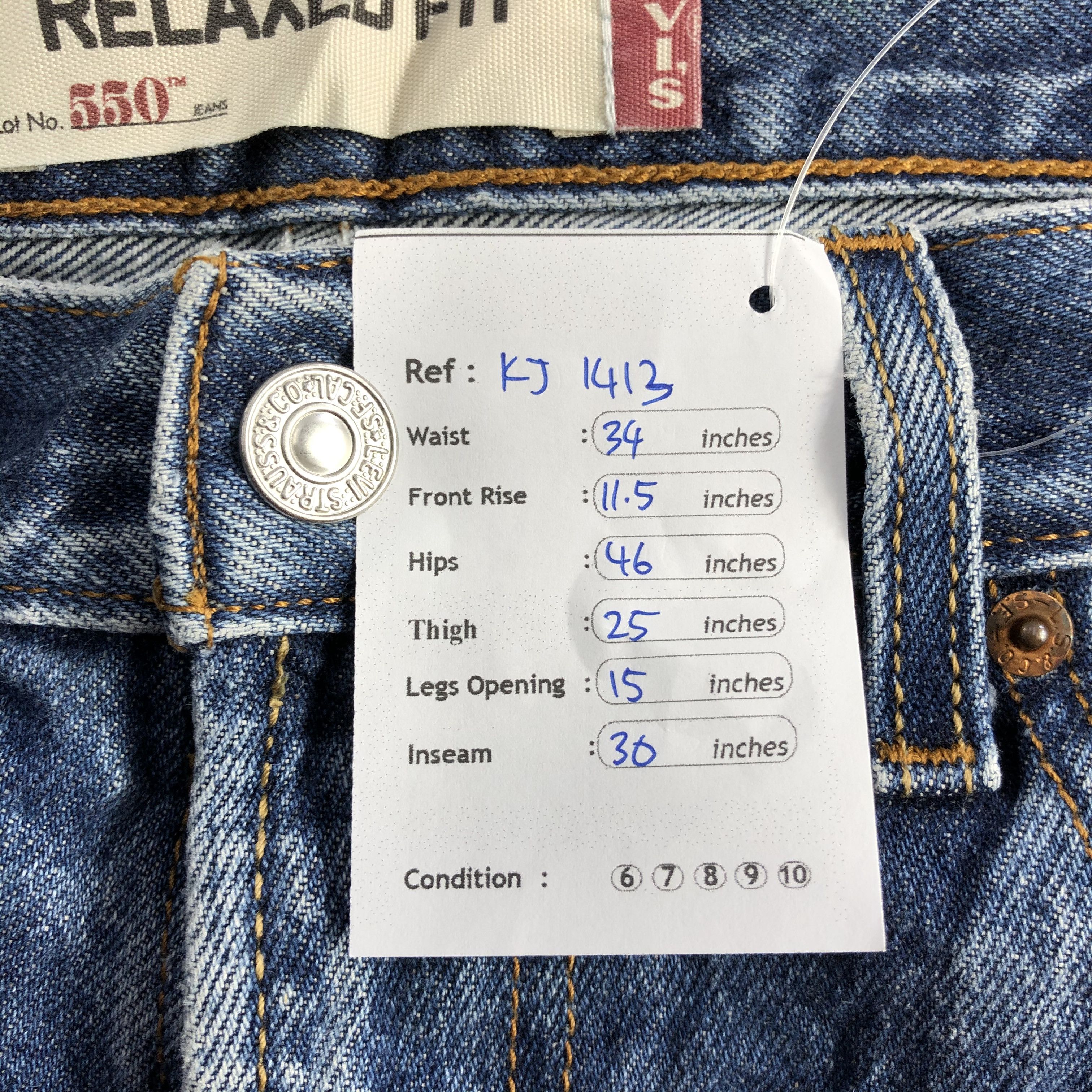 Levi's Vintage Levi's 550 Jeans Stone Wash Denim KJ1413 Size US 34 / EU 50 - 14 Thumbnail