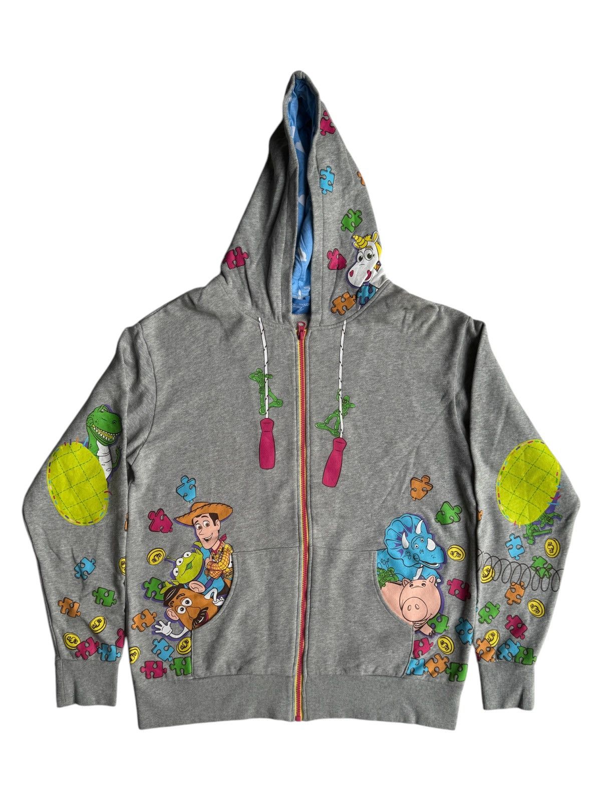 VERY RARE VINTAGE HOODIE TOY STORY MOVIE ALL OVER PRINTED