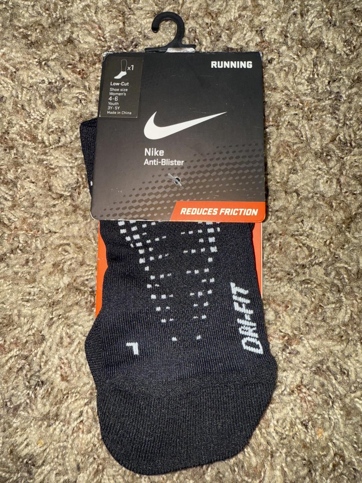 Nike Nike Anti Blister No Show Running Socks Black Grey Size ONE SIZE - 1 Thumbnail