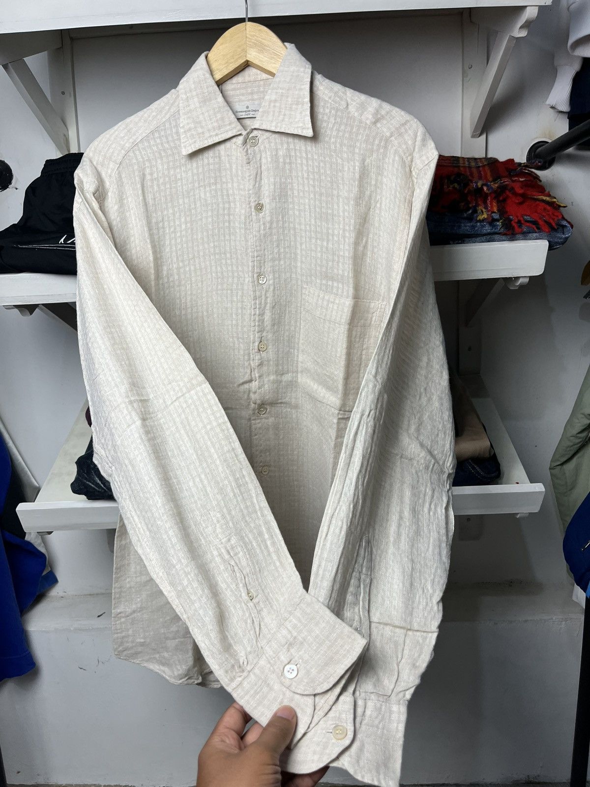 Ermenegildo Zegna Ermenegildo zegna Linen Shirt Size US L / EU 52-54 / 3 - 3 Thumbnail