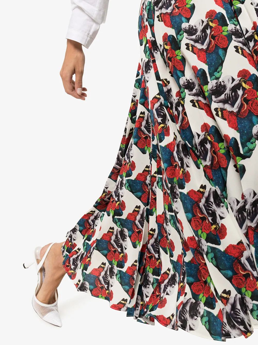 Valentino o1y0326 Midi Skirt in Multicolor Size 27" / US 4 / IT 40 - 5 Thumbnail