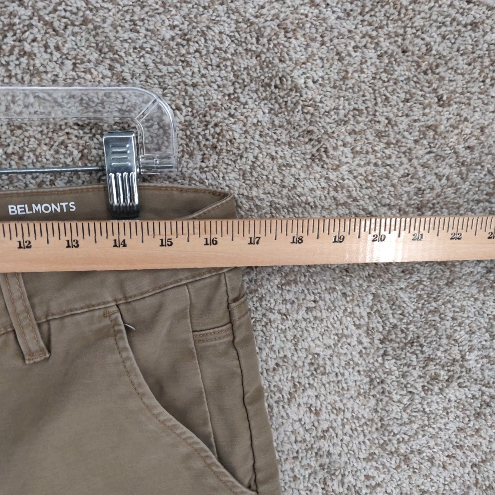 Vintage Mugsy Belmonts Pants Mens 33x34 Chino Straight Fit Classic 5-Pocket Brown Cotton Blend Spandex Rayon Size US 33 - 7 Thumbnail