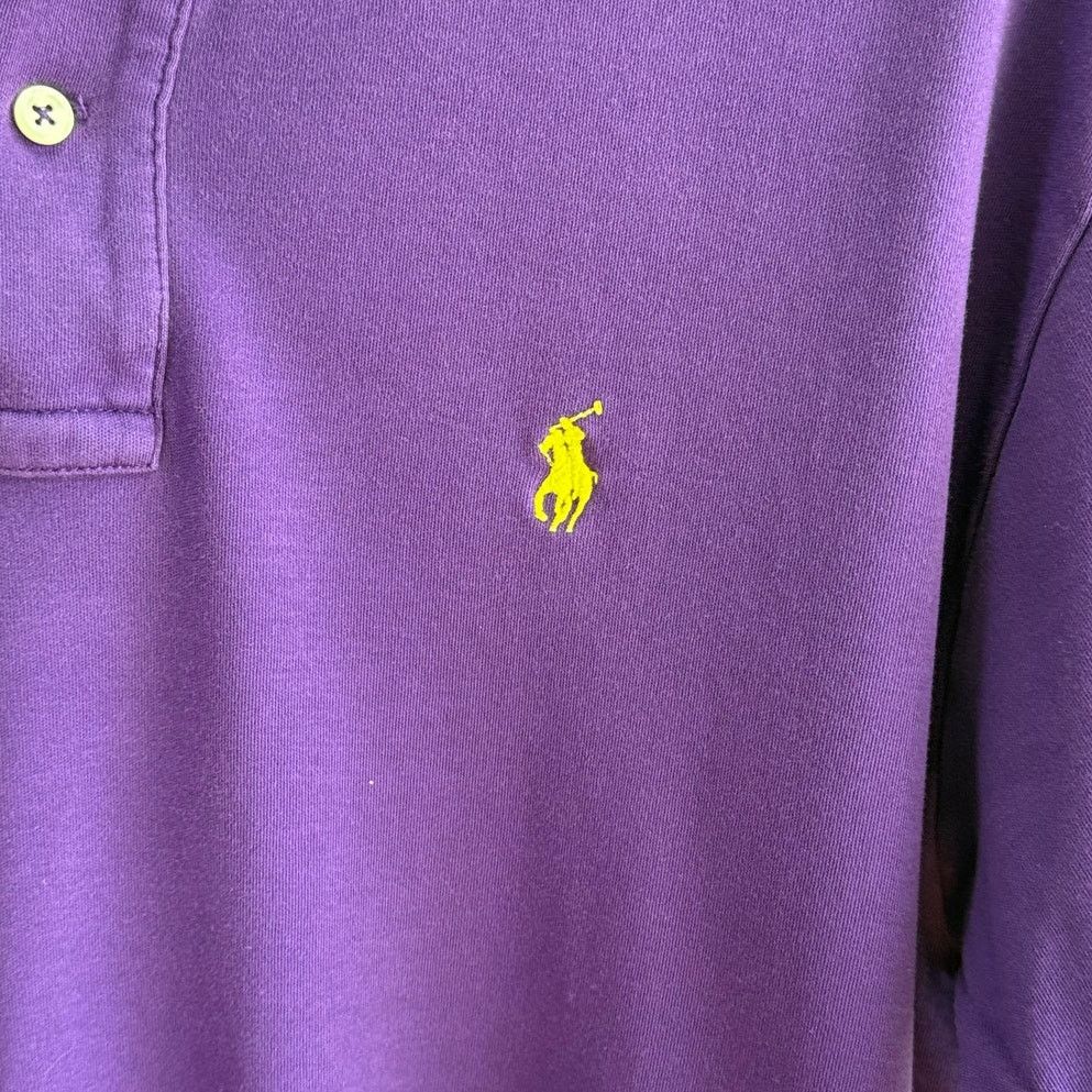 Polo Ralph Lauren Vintage Polo Ralph Lauren Purple Shirt Men's Gold Pony Med Size US M / EU 48-50 / 2 - 2 Thumbnail
