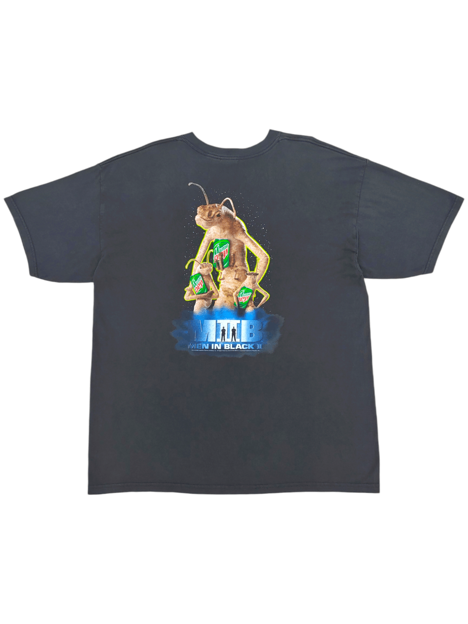 Vintage 2002 Men in Black II x Mountain Dew Movie Promo Tee