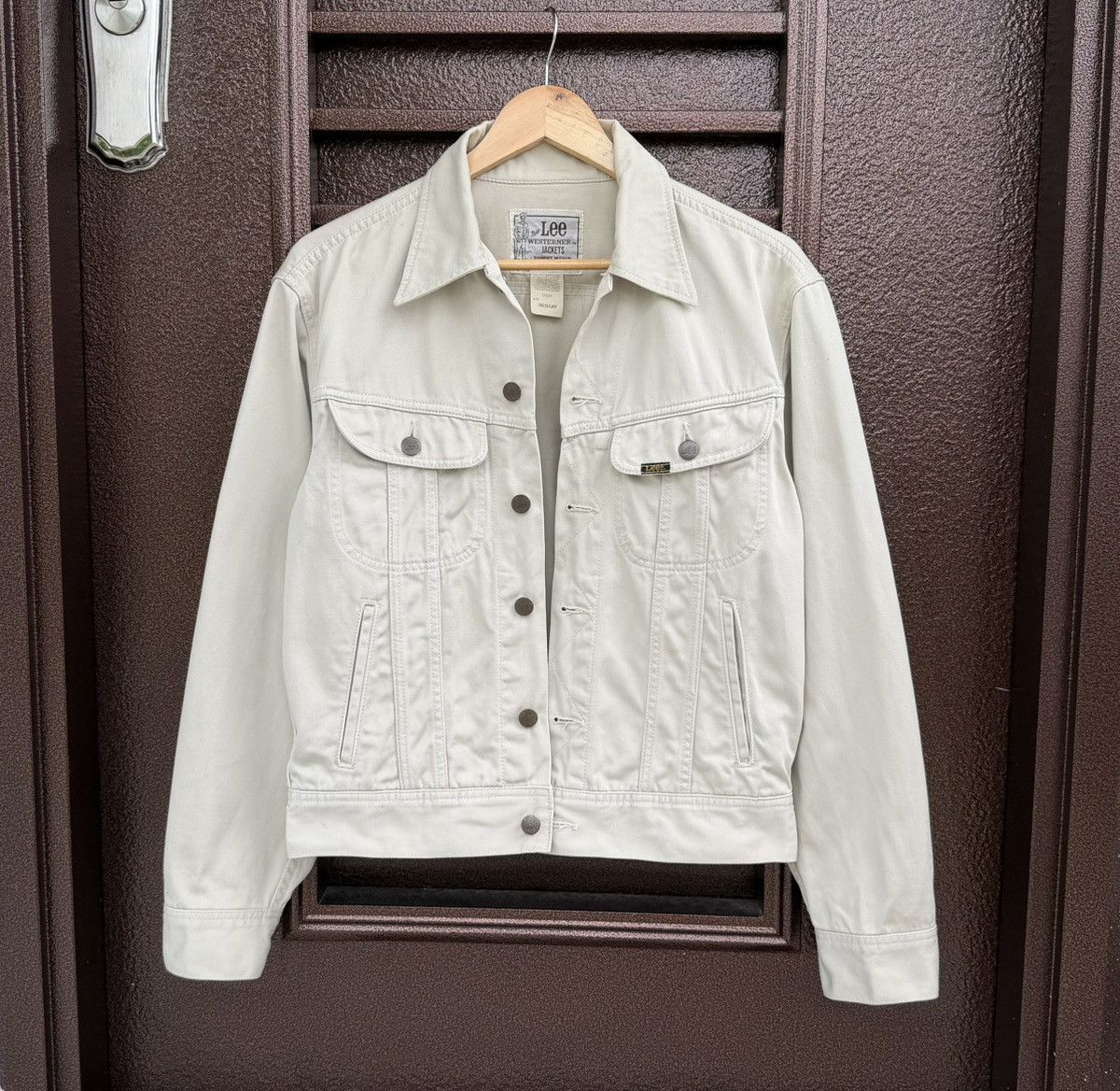 Lee Vintage Lee Westerner Jacket Cream Denim Western Trucker Size US M / EU 48-50 / 2 - 12 Thumbnail