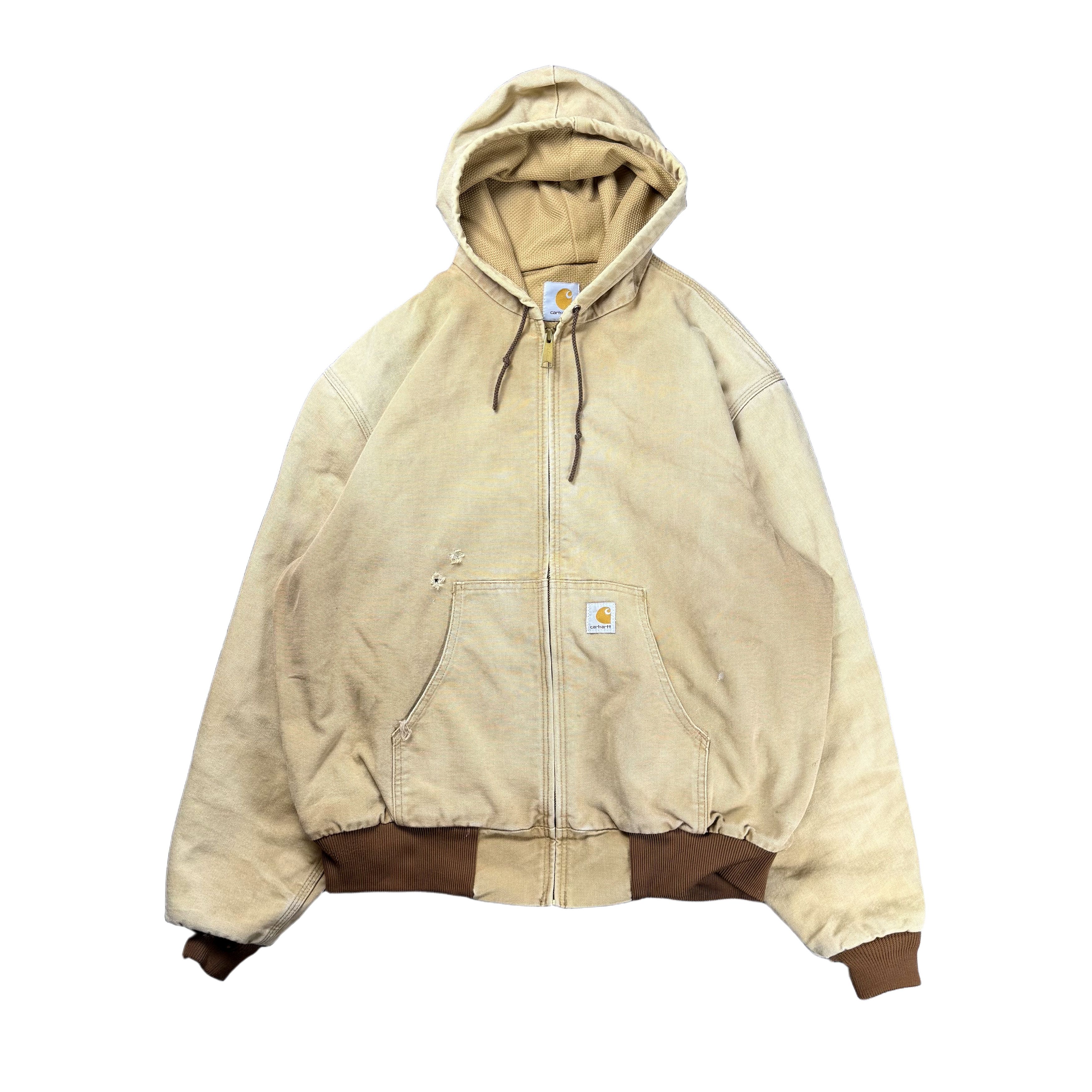 Carhartt Vintage 90s Carhartt Sandstone Hooded Active Jacket Large Size US L / EU 52-54 / 3 - 1 Thumbnail