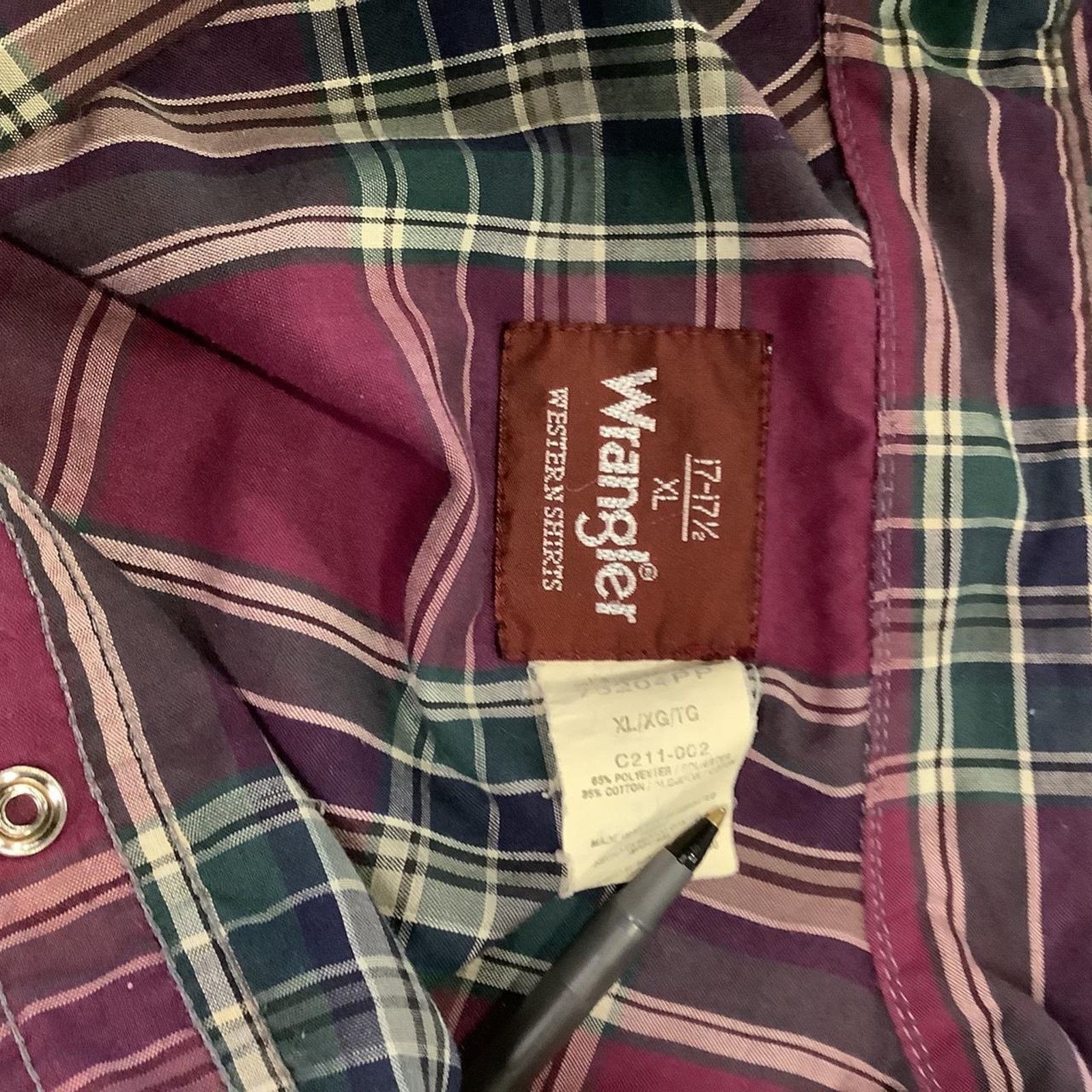 Wrangler 90s Wrangler Plaid Long Sleeve shirt Size US XL / EU 56 / 4 - 3 Thumbnail
