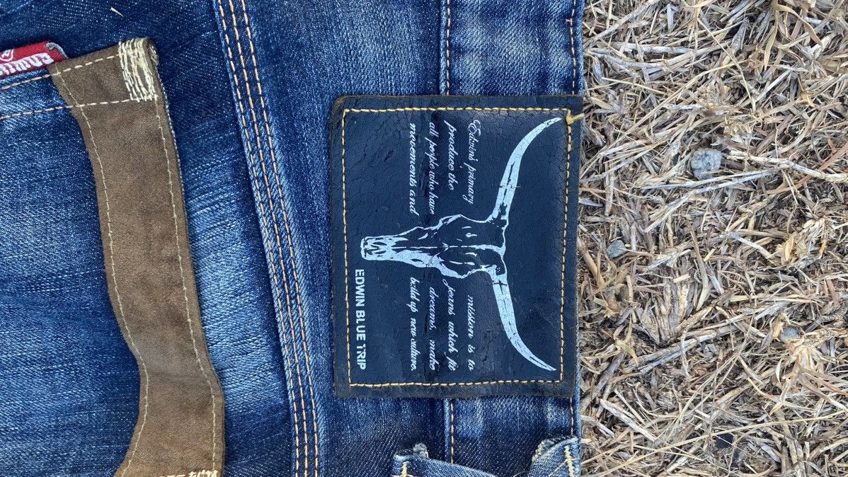 Edwin Edwin Blue Trip Jeans Front Pocket Nice Design Size US 29 - 18 Thumbnail