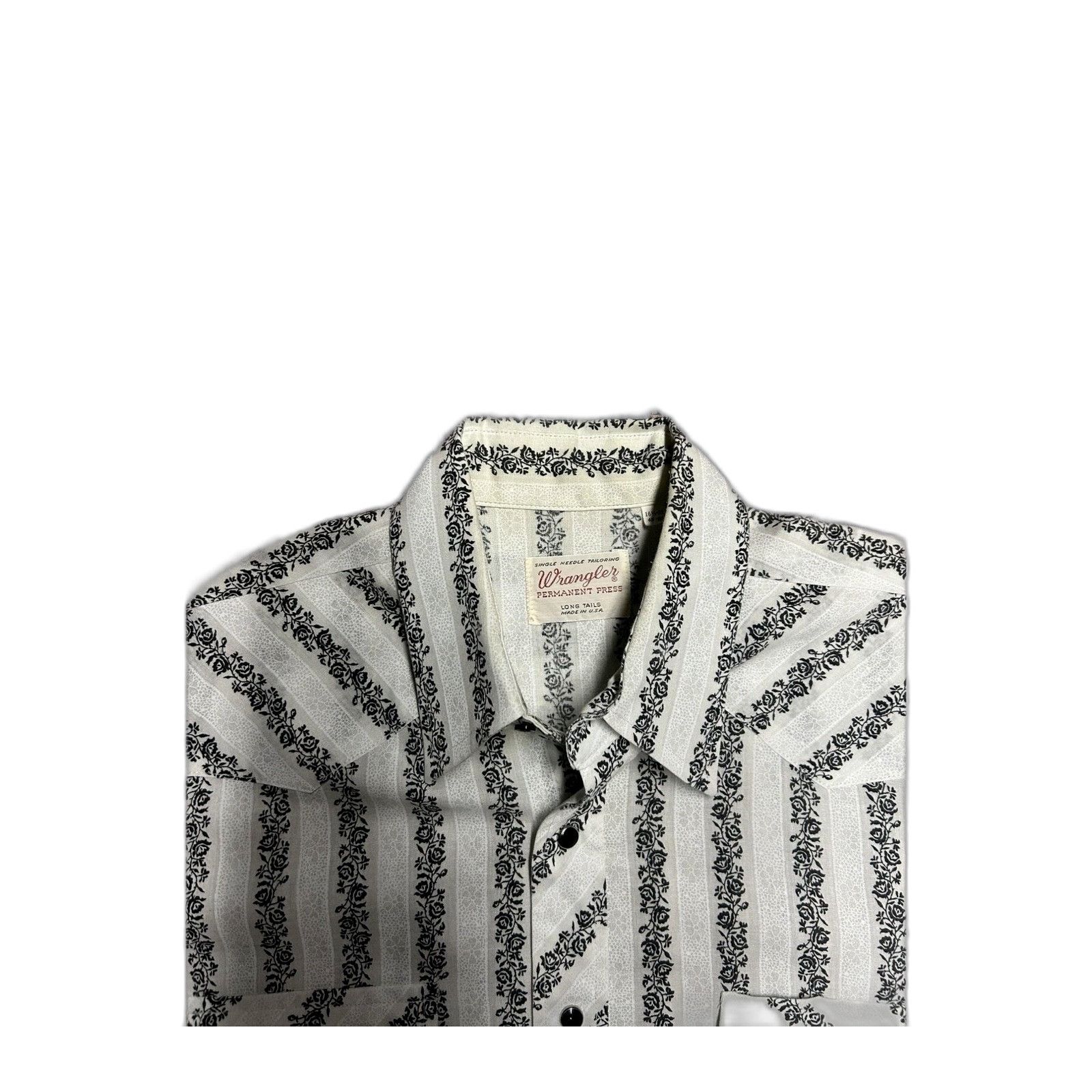 Wrangler Vintage 70s Wrangler Western Pearl Snap Shirt Mens L Rose Pr Size US L / EU 52-54 / 3 - 4 Thumbnail
