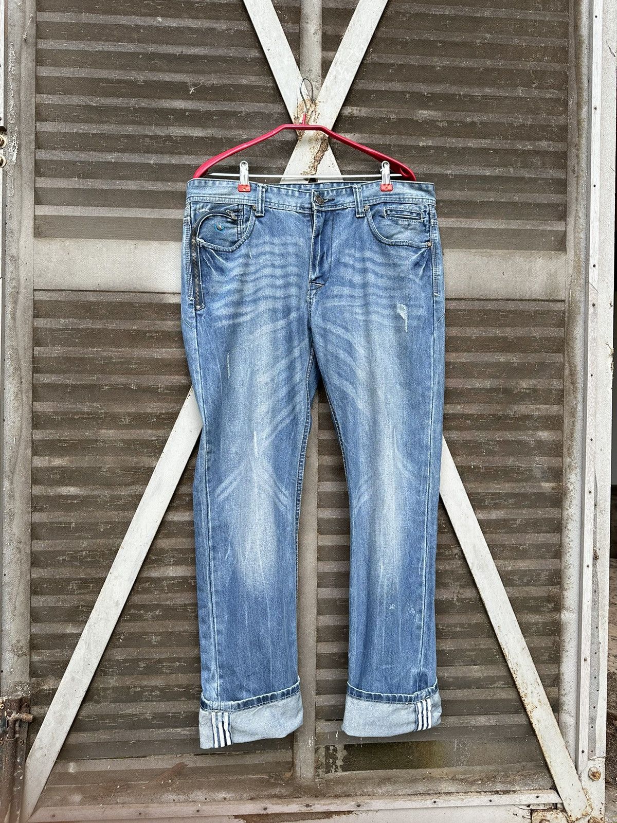 Adidas × Diesel **rare**DIESEL X ADIDAS 3 Striped Lined Denim Size US 36 / EU 52 - 7 Thumbnail