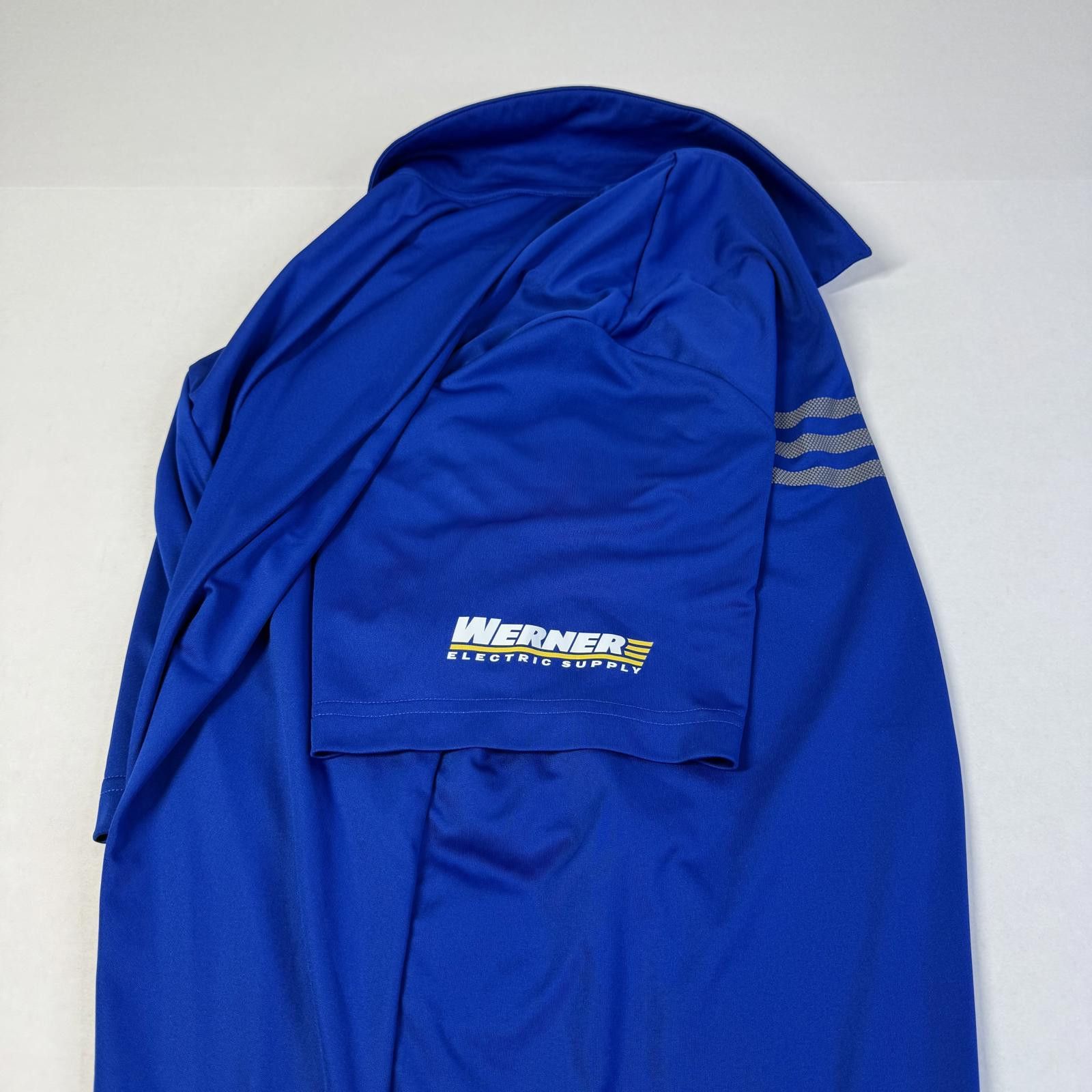 Designer Adidas Men’s Blue Half Button Up Warner Electric Supply XL Size US XL / EU 56 / 4 - 5 Thumbnail