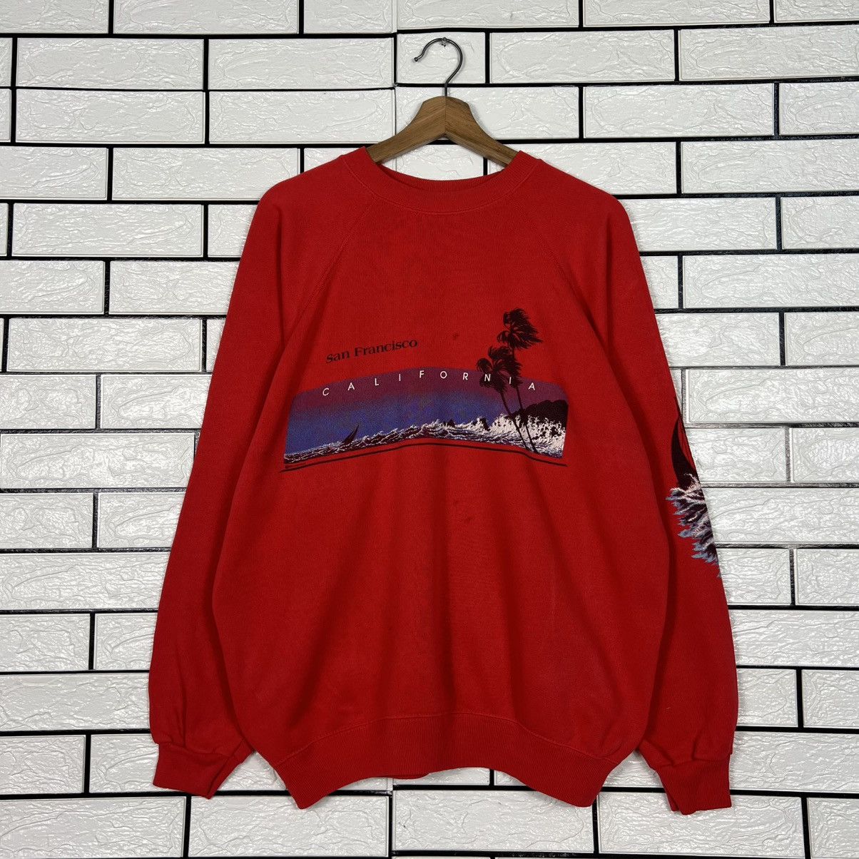 Hanes Vintage 80’s Hanes San Francisco Beach Sweatshirt #4008-C182 Size US XL / EU 56 / 4 - 1 Thumbnail