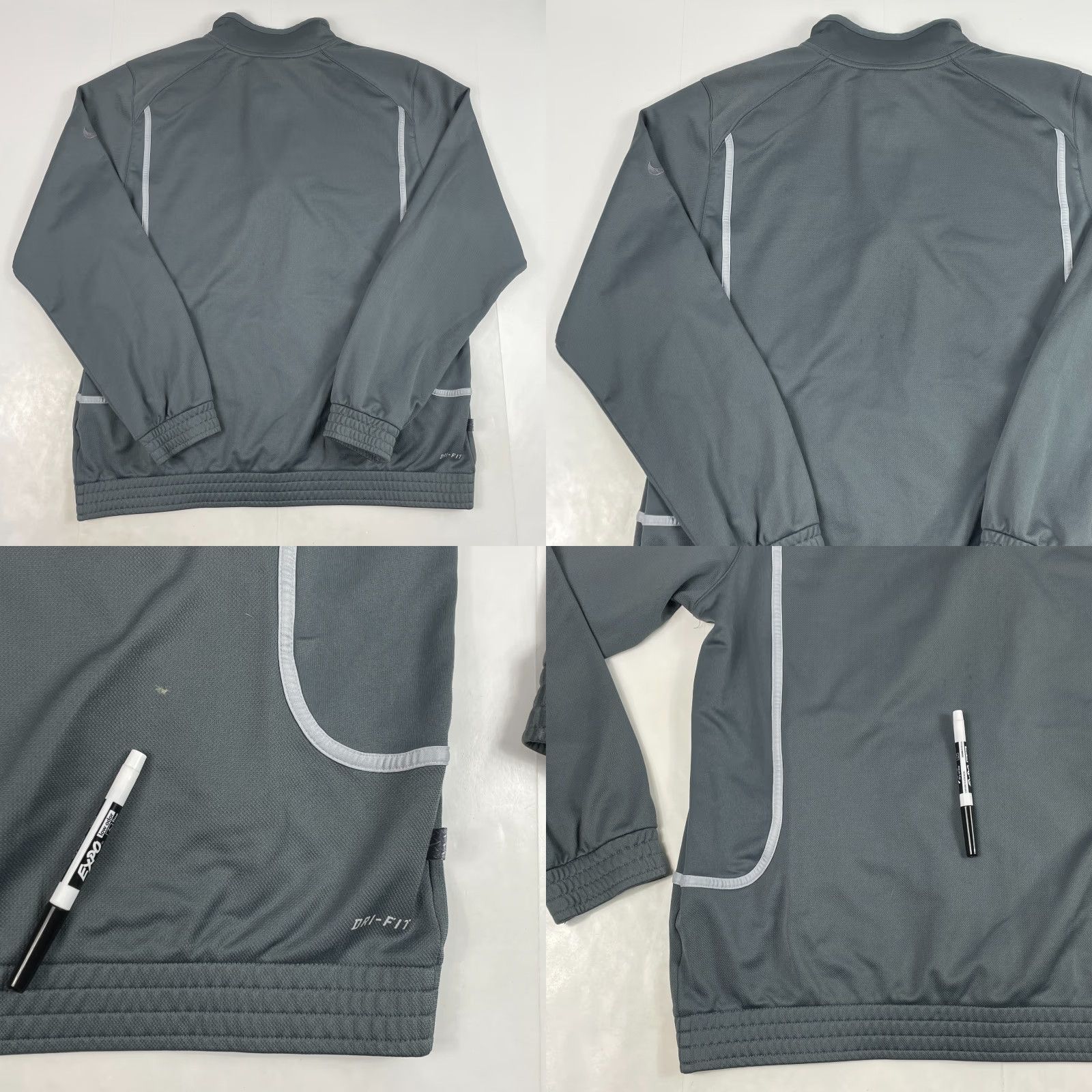 Nike Nike Dri-Fit Jacket Mens XL Gray Full Zip Lined运动? Size US XL / EU 56 / 4 - 8 Thumbnail